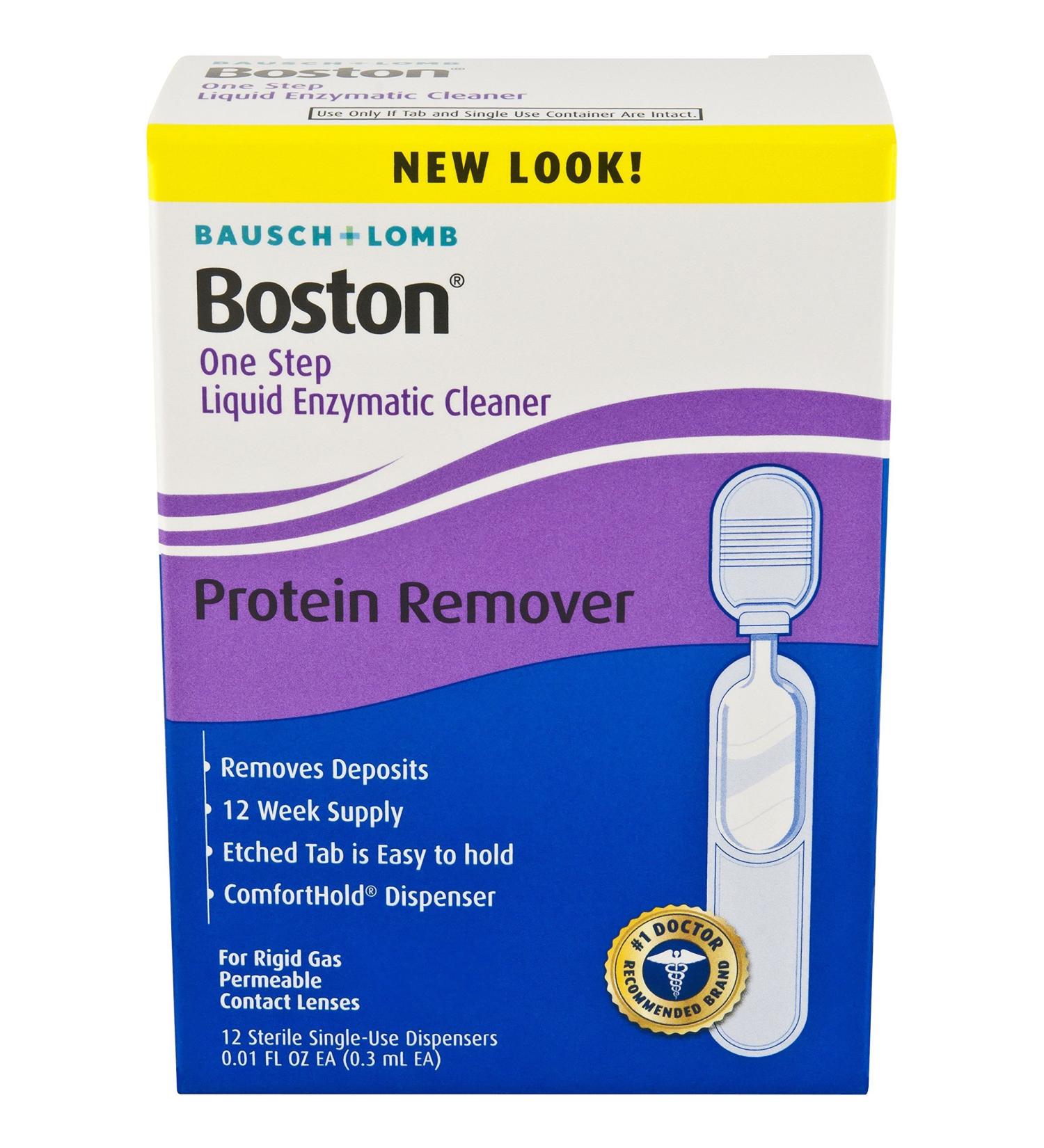 Bausch & Lomb Boston One Step Liquid Enzymatic Cleaner Protein Remover 3.60 mL - Buy Online - Buy Online on GoSupps.com