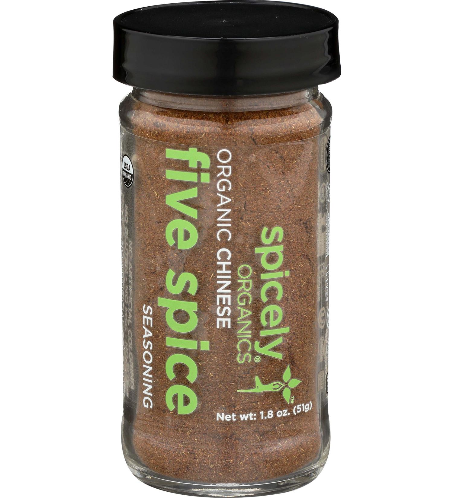 Spicely, Seasoning Chinese 5 Spice Organic, 1.8 Ounce 1.8 Ounce (Pack of 1)
