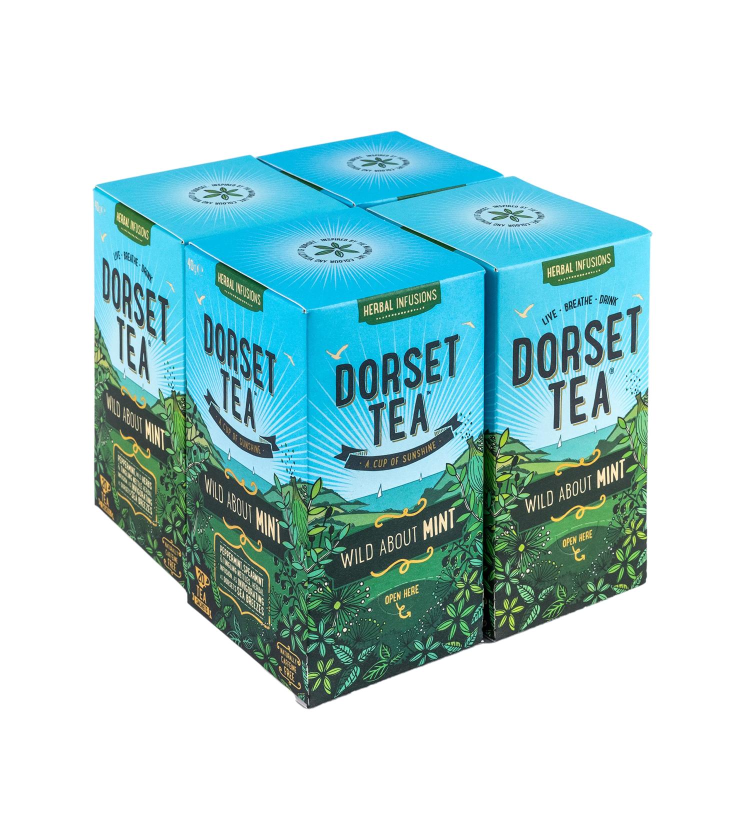 Dorset Tea Wild About Mint Tea Bags - 80 Caffeine-Free Peppermint Tea Bags - Buy Online on GoSupps.com