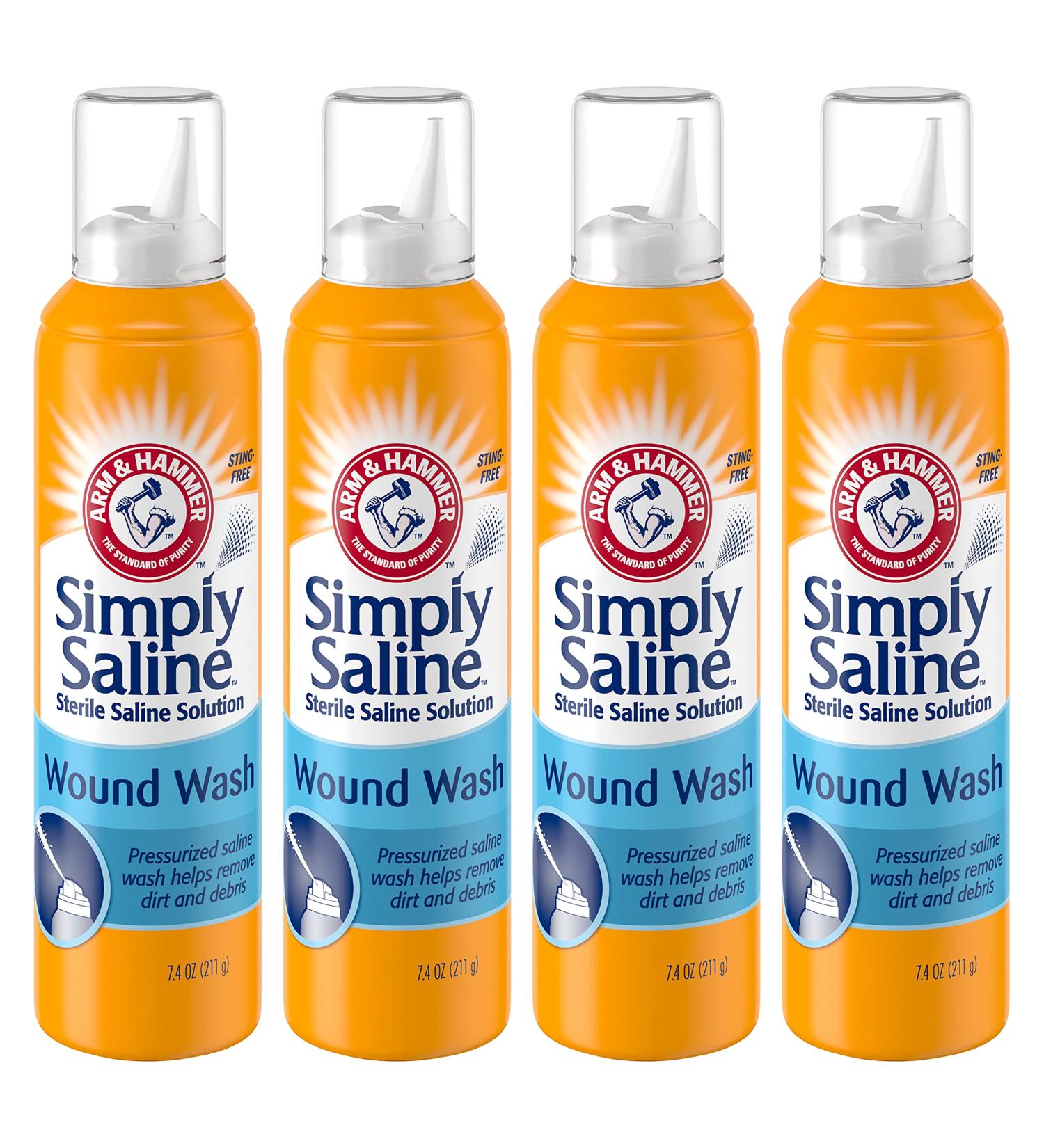 Arm & Hammer Simply Saline Wound Wash 7.1 FZ - Pack of 4 - Buy Online on GoSupps.com