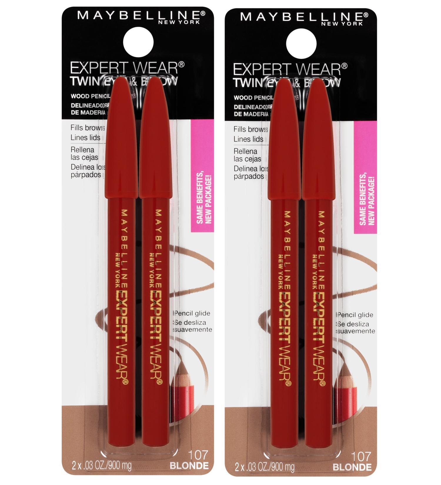 Maybelline New York Expert Wear Twin Brow & Eye Pencils Blonde 2 Count - Pack of 2 - Buy Online on GoSupps.com