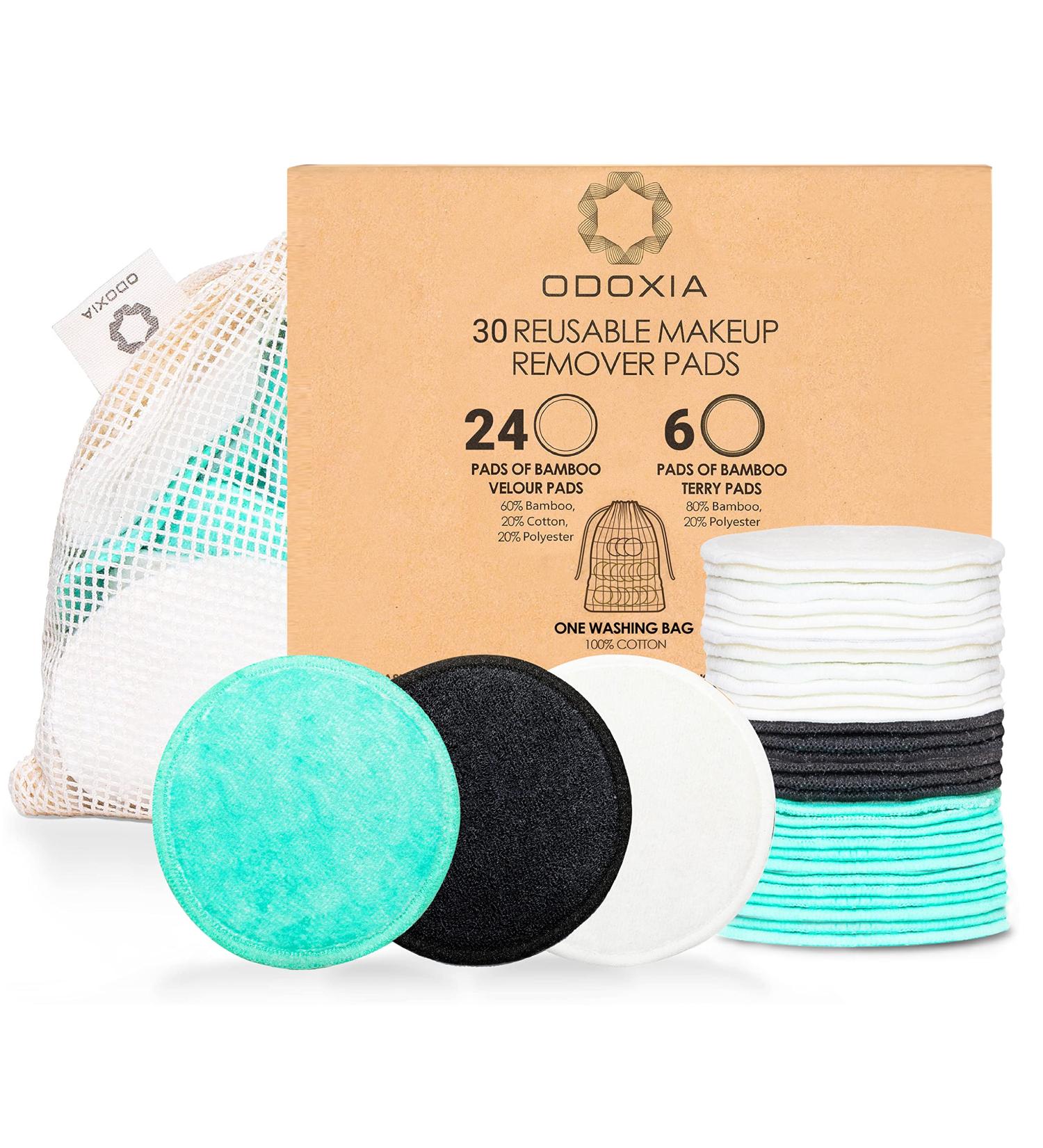30-Pack Eco-Friendly Reusable Makeup Remover Pads | Organic Cotton Rounds & Bamboo Cleansing Wipes | Soft & Zero Waste Solution for All Skin Types - Buy Online on GoSupps.com