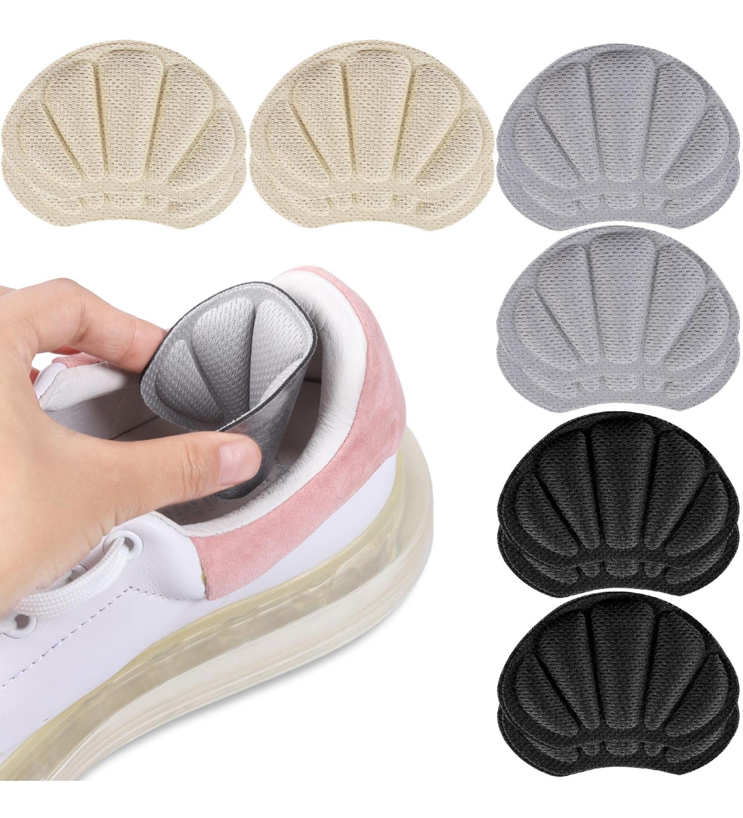 RFWIN 6 Pairs Heel Cushion Pads Anti-Slip Heel Grips & Inserts for Comfortable Shoes - Men and Women Foot Cushion Pads - 6 Pairs Black/Grey/Beige - Buy Online on GoSupps.com
