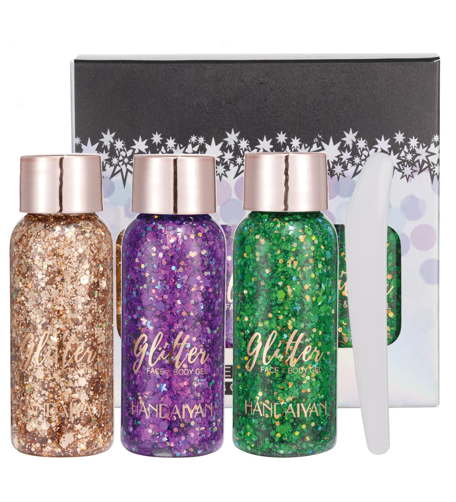 GL-TURELIFE MERMAID Chunky Glitter Gel - Sparkling Festival Cosmetics for Face Hair & Nails - 30g Set C - Buy Online on GoSupps.com
