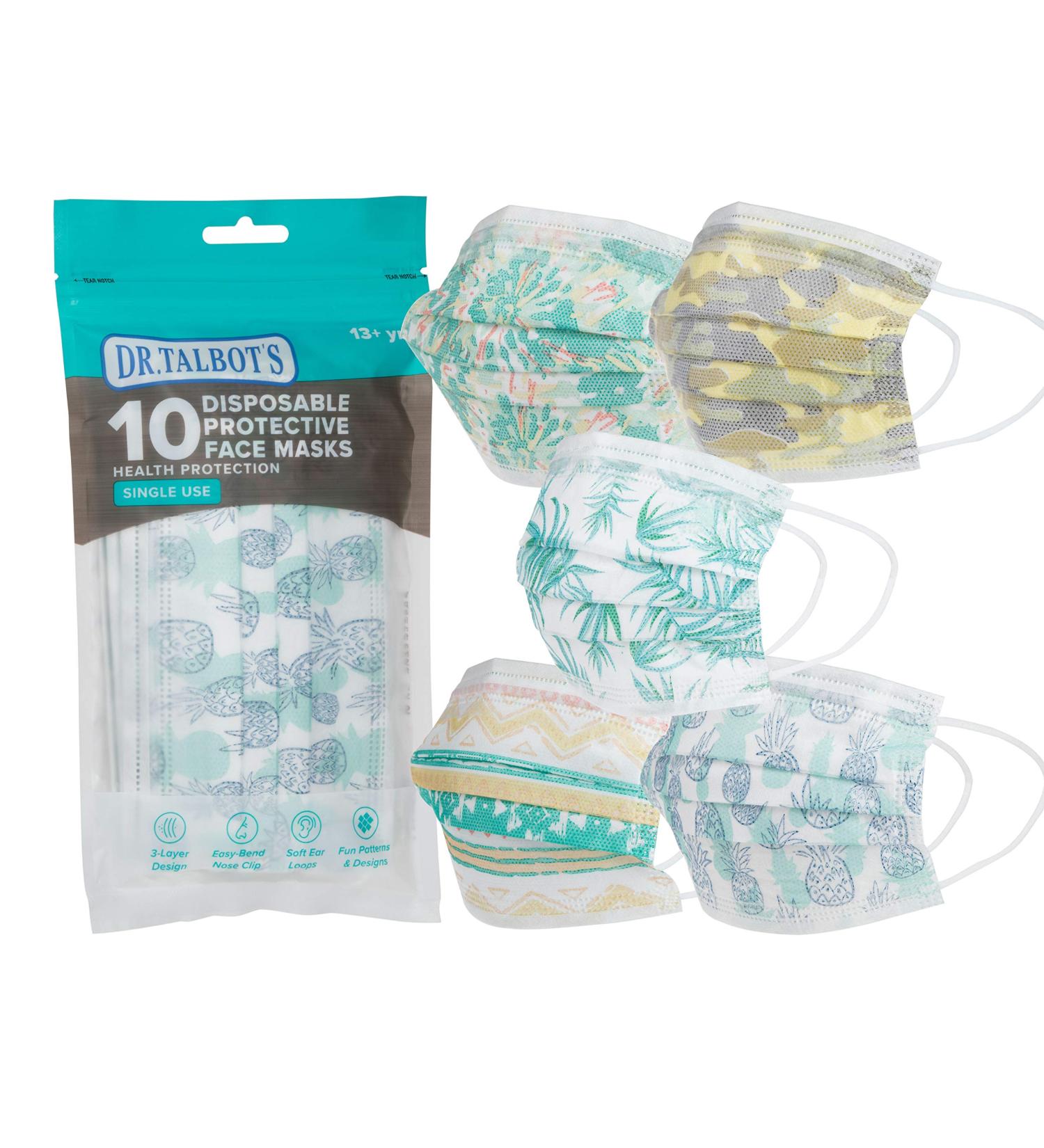 Dr. Talbot's Disposable Teen Face Mask - 13+ Years Old - 10 Count - Buy Online on GoSupps.com