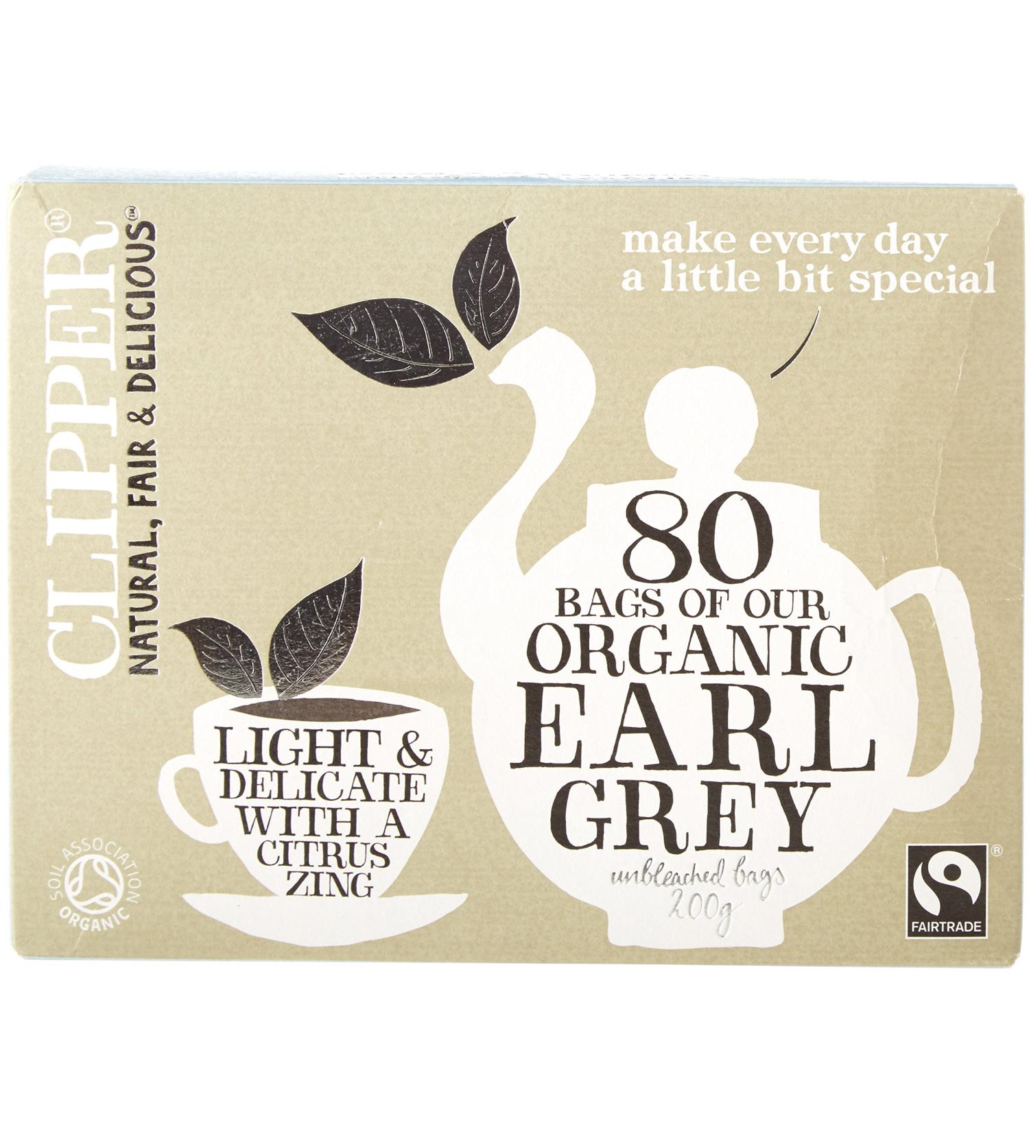 Clipper Organic Earl Grey Bags (80Bags) Fairtrade Gluten Free Organic Vegan - Buy Online on GoSupps.com