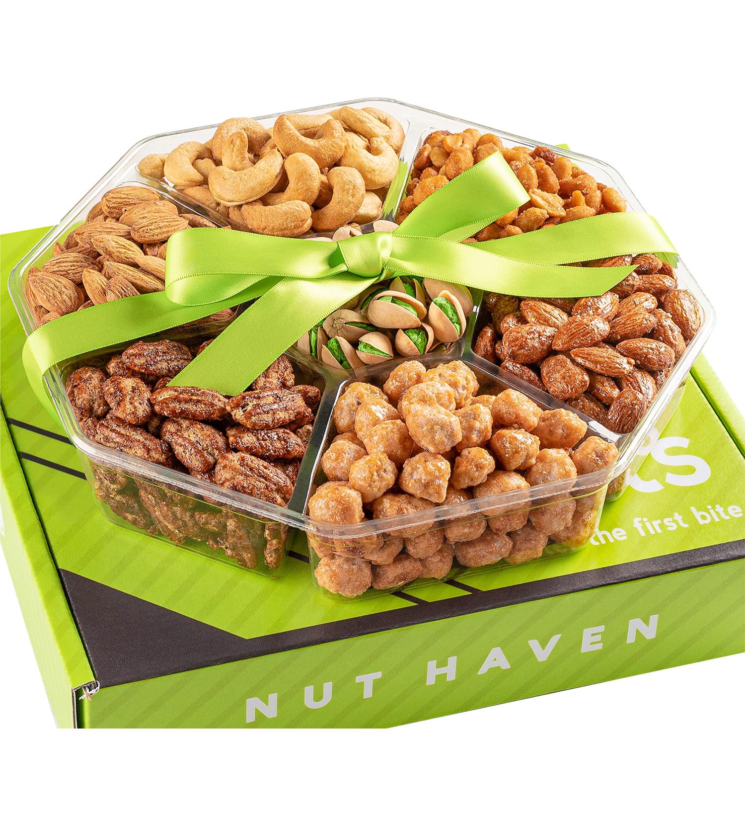 Deluxe Holiday Nuts Gift Basket - Sweet & Salty Gourmet Snack Box - Unique Flavors for Birthdays, Christmas, Thanksgiving - Perfect Gift for Men, Women, Family - Buy Online on GoSupps.com