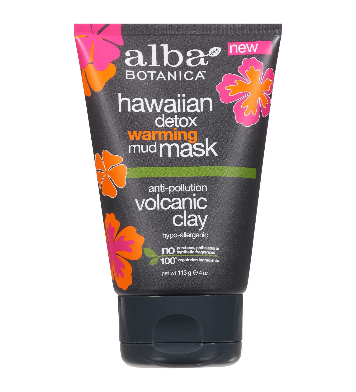 Alba Botanica Hawaiian Detox Warming Mud Mask  Anti-Pollution Volcanic Clay  4 Oz 4 Ounce (Pack of 1)