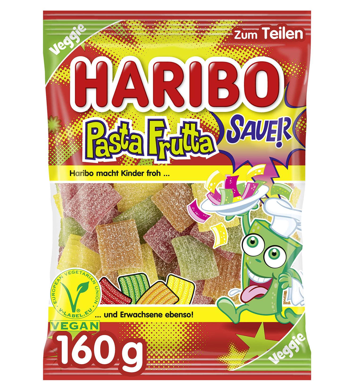 Bonbon Haribo | Haribo Pasta Frutta Sour | Haribo Dragees | Haribo Bonbons | 160 Gramme Total