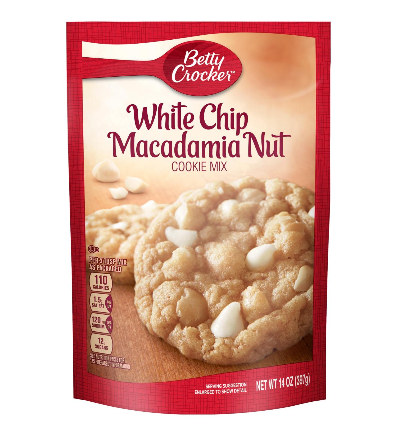 Betty Crocker Cookie Mix Pouch, White Chip Macadamia Nut, 14 Oz ( 2 pack )