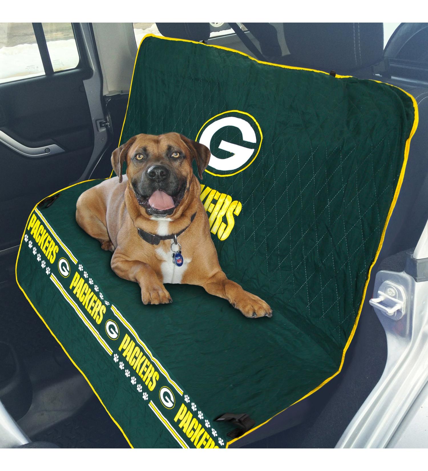 NFL Green Bay Packers Car Seat Cover | Waterproof Non-Slip Pet Seat Protector 55 x 50 Inches - Buy Online on GoSupps.com