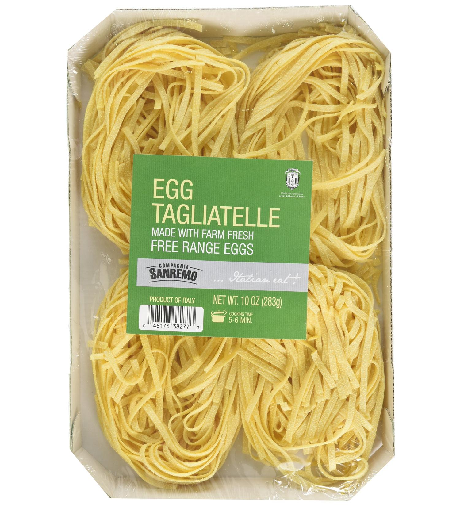 Compagnia Sanremo Non-GMO Free Range Egg Tagliatelle Pasta - 10 Oz - Product of Italy - Buy Online on GoSupps.com