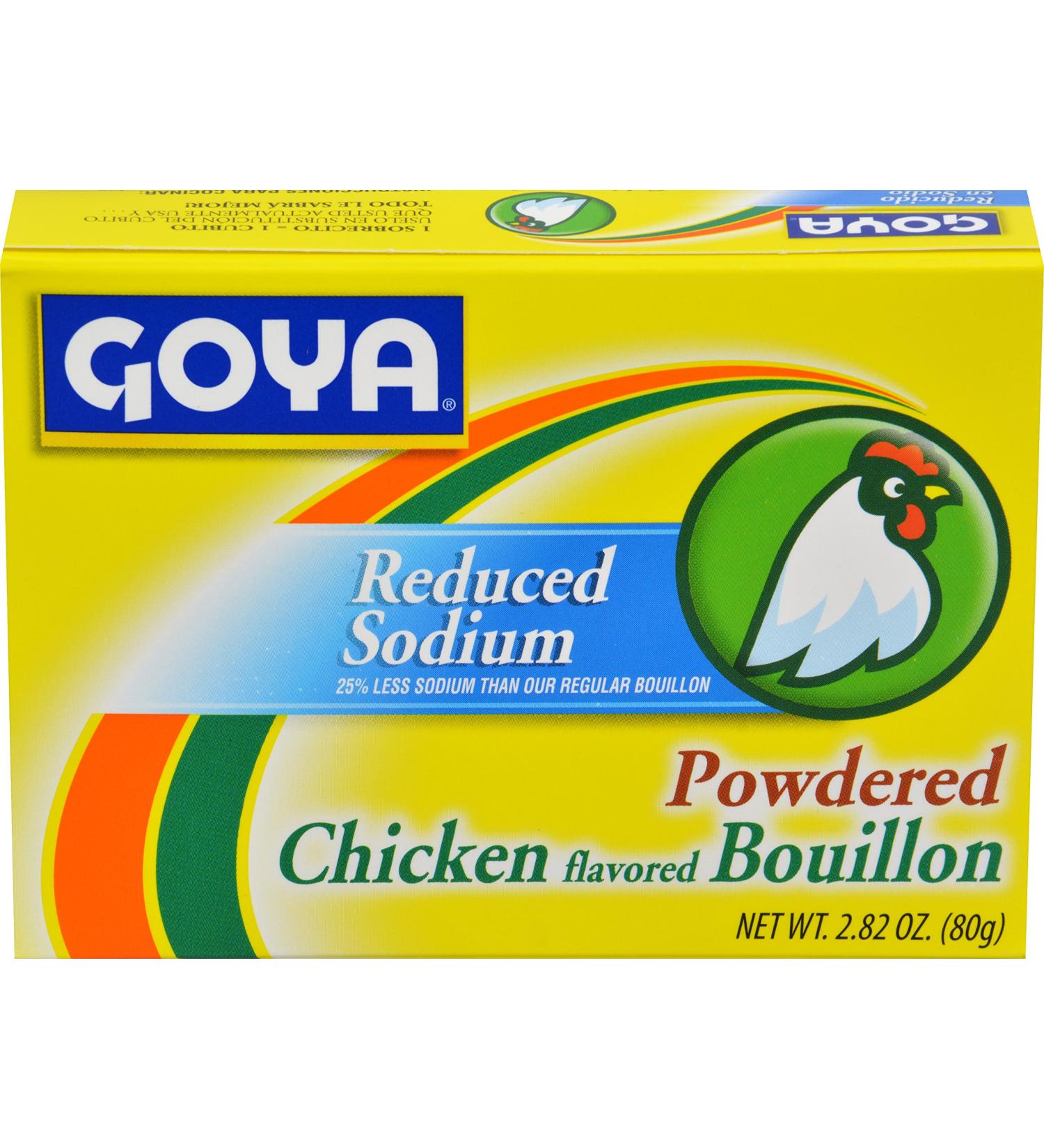 Goya Foods Reduced Sodium Chicken Bouillon 2.82 Ounce - Authentic Flavor - Buy Online on GoSupps.com