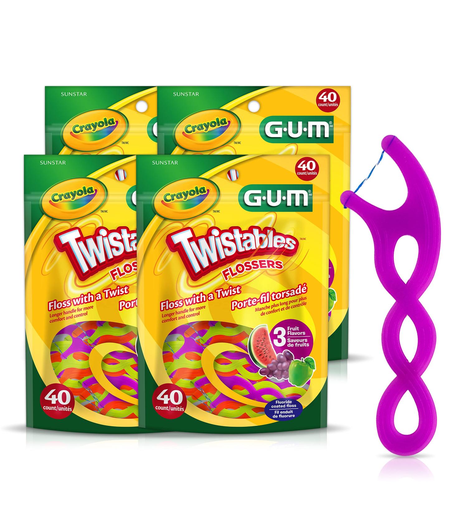 Gum Crayola Twistables Flossers 4X40ct (160ct) Multi - Buy Online on GoSupps.com