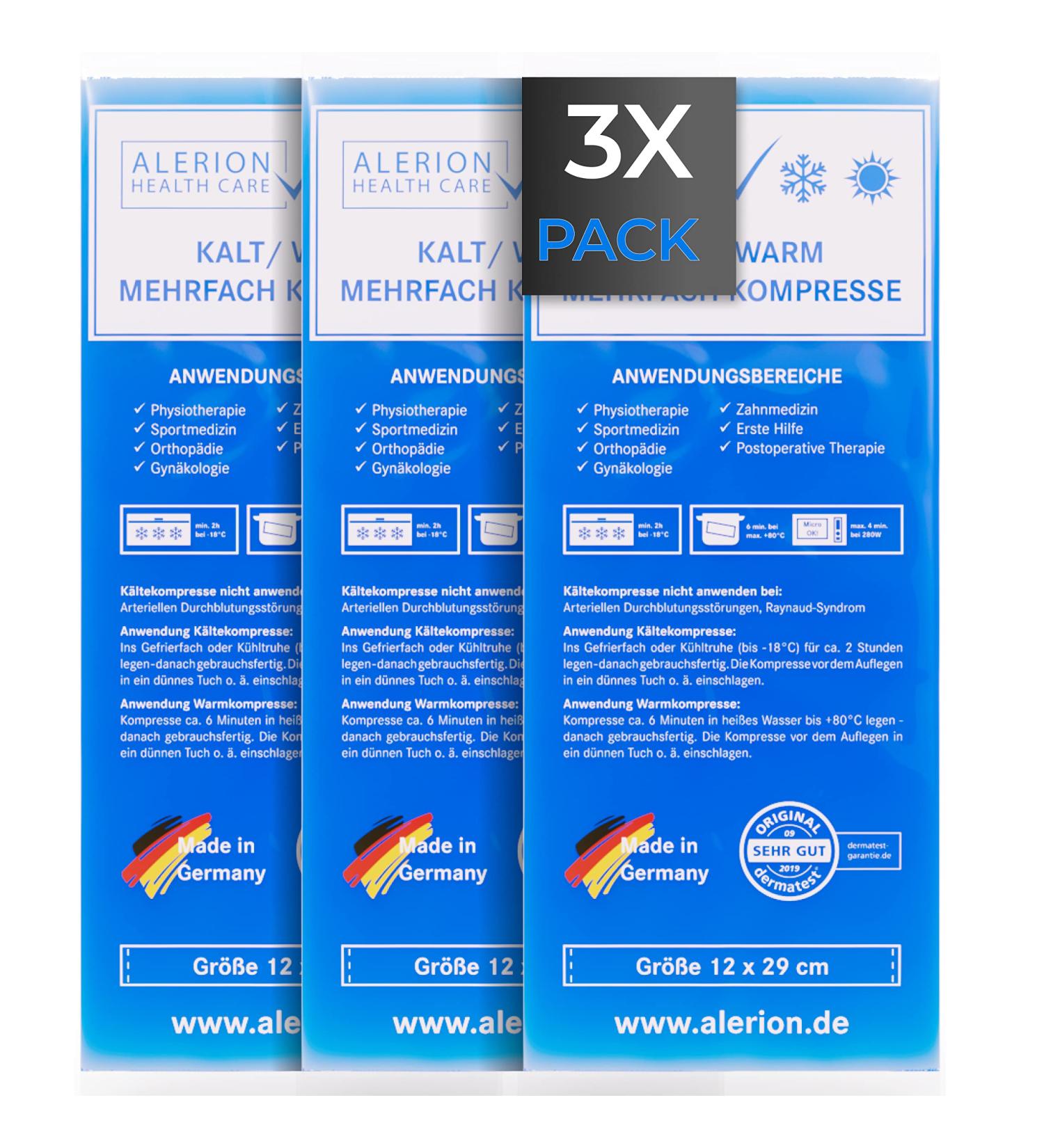 Alerion Cooling Pads for All Ages | 3-Pack Gel Cold/Hot Compress - Made in Germany - Buy Online on GoSupps.com