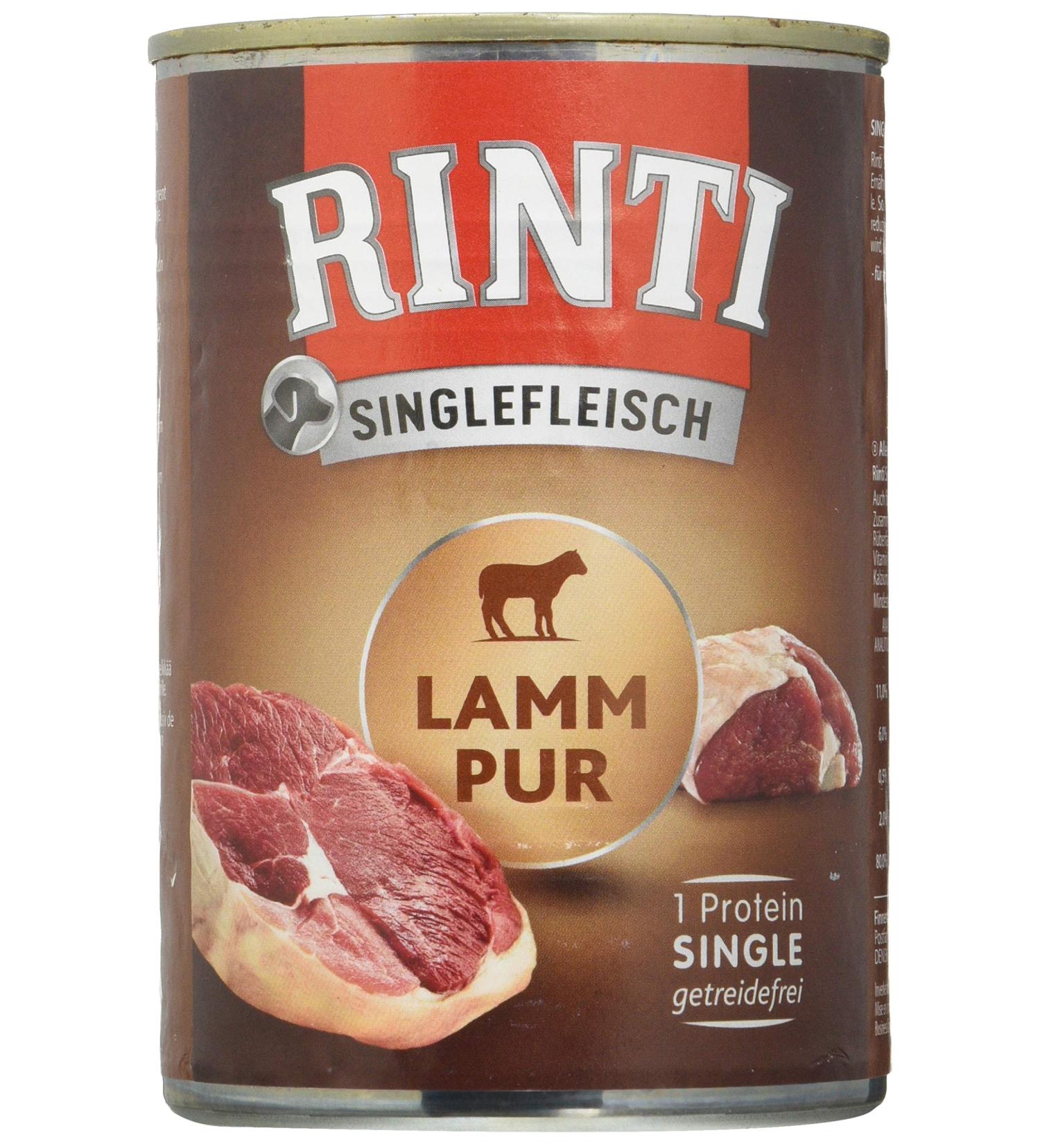 Buy Rinti Sensible Pur Lamb - Pack of 12 (400g each) | Premium Quality Wet Dog Food for All Breeds | International Shipping Available - Buy Online on GoSupps.com
