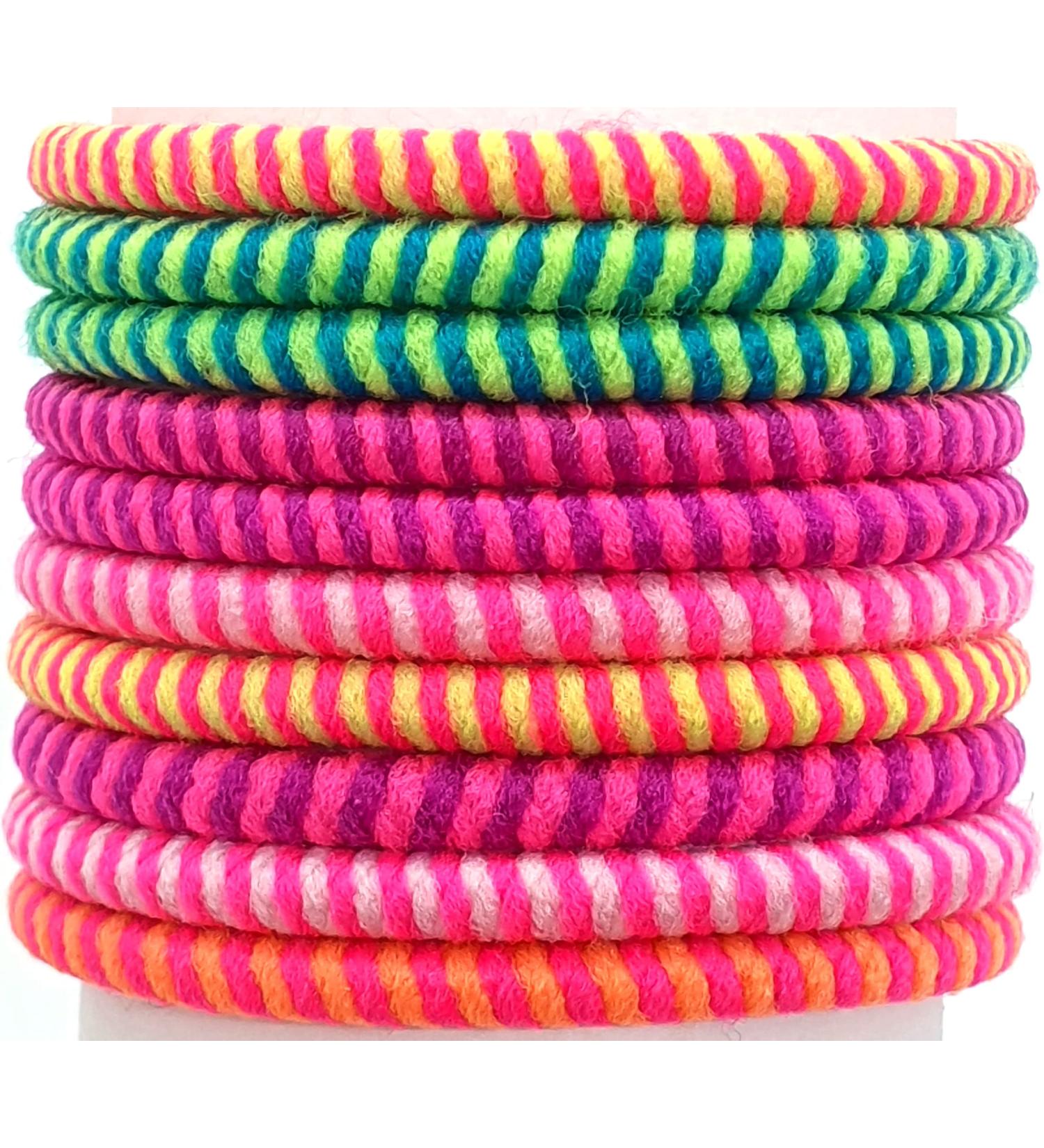 50 PCS Multi-colored Hair Bobbles Hair Ties for Kids Girls Women - Elastic Ponytail Holders - Buy Online on GoSupps.com