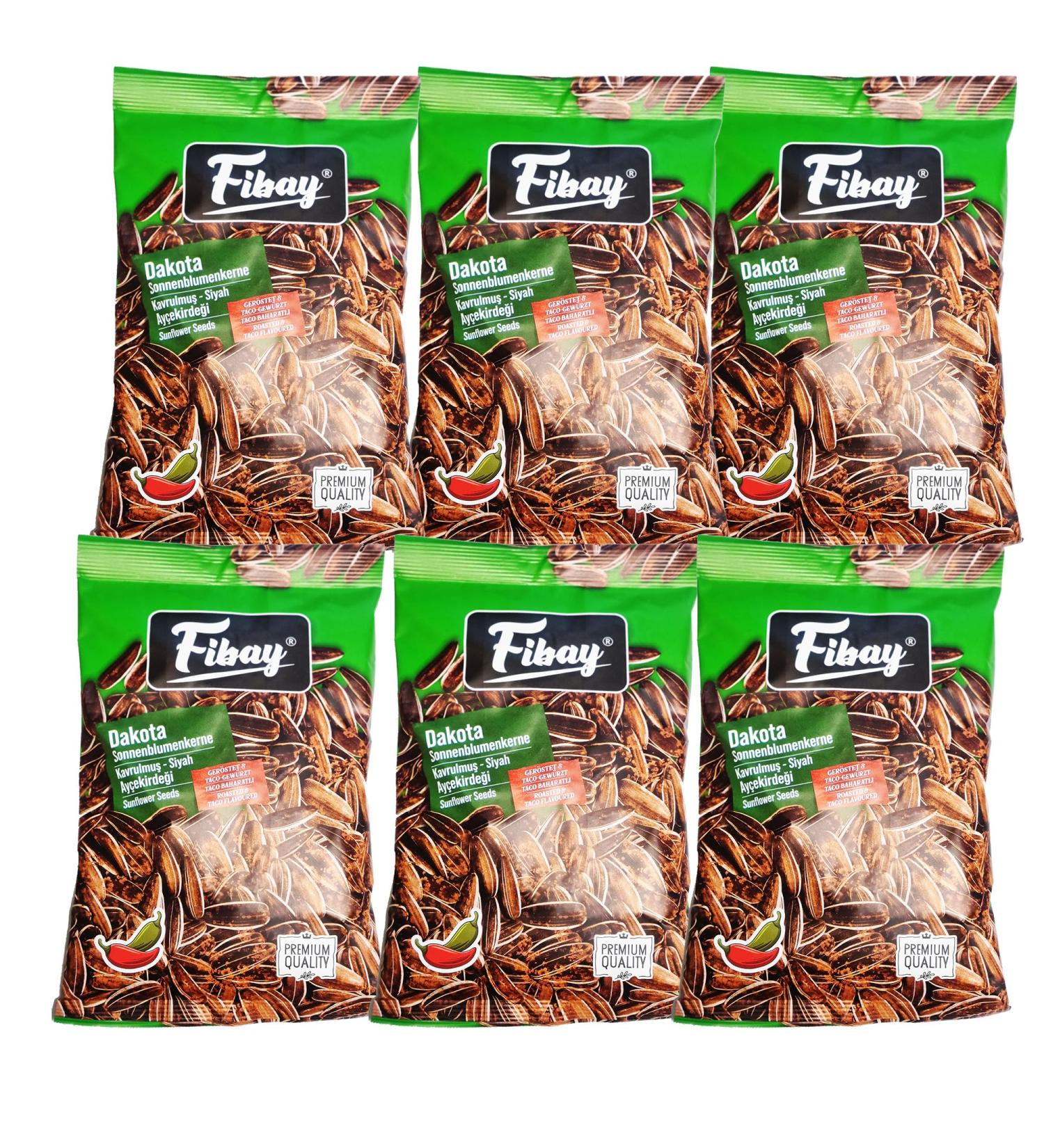 Buy Fibay Dakota Sunflower Seeds - Roasted & Taco Seasoned | Premium Quality 6x140g - International Shipping Available - Buy Online on GoSupps.com