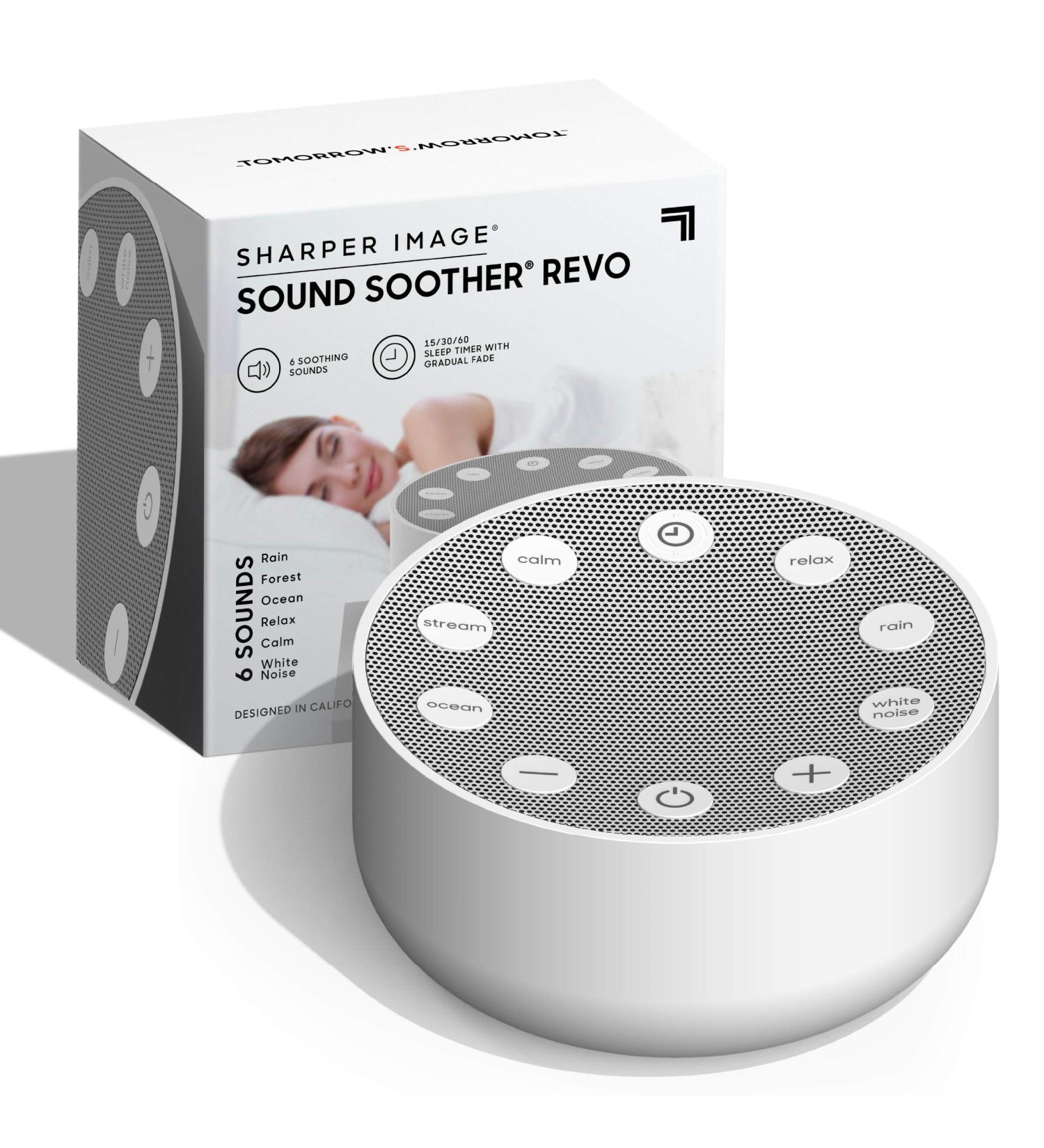 SHARPER IMAGE White Noise Machine - Relaxation & Sleep Aid for Baby, Kids & Adults - Portable Meditation & Wellness Device - Ideal Father's Day Gift - Buy Online on GoSupps.com