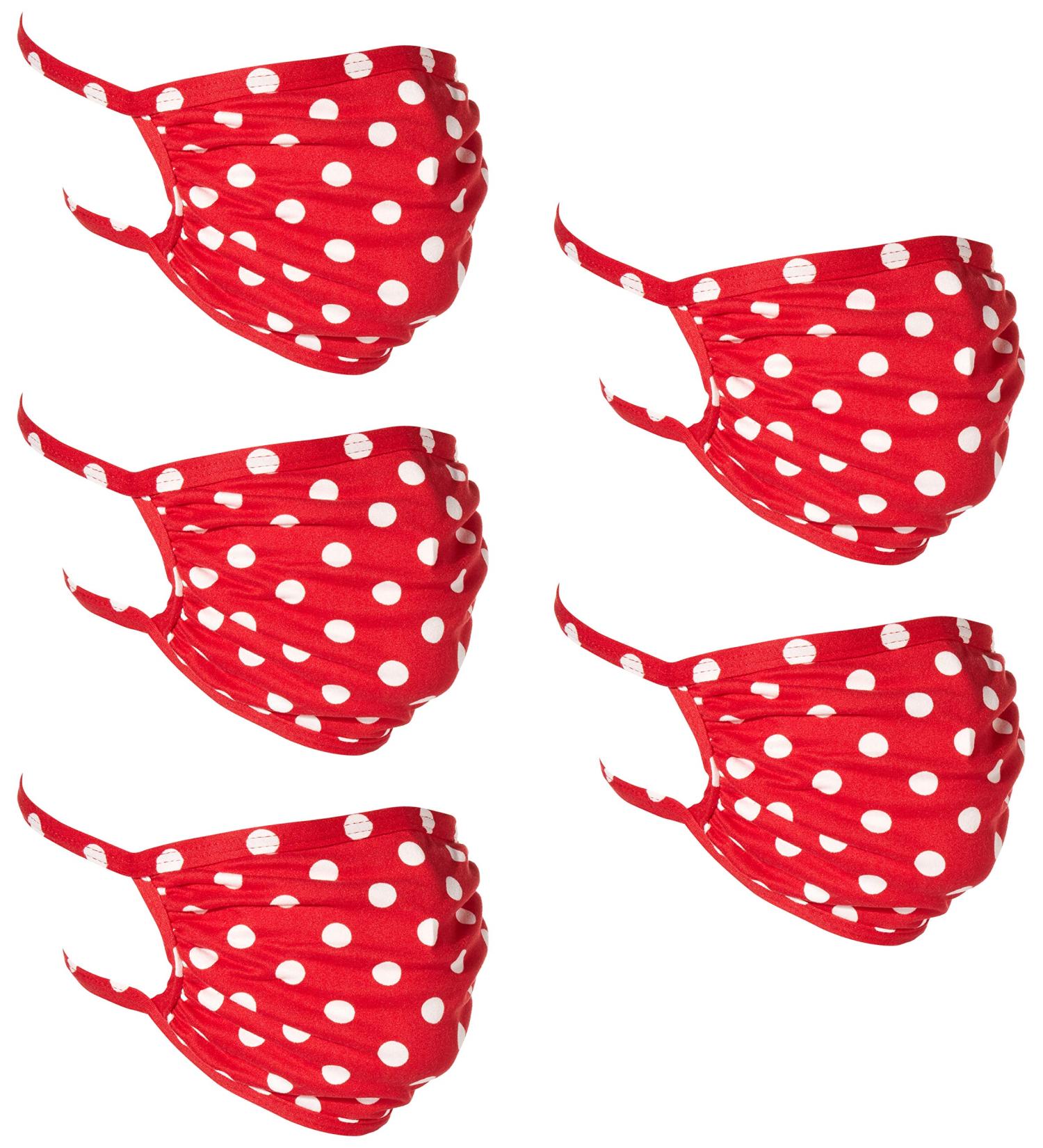 Buy Star Vixen Washable Fashion Face Mask - Red/White Dot | One Size Fits All | International Shipping Available - Buy Online on GoSupps.com