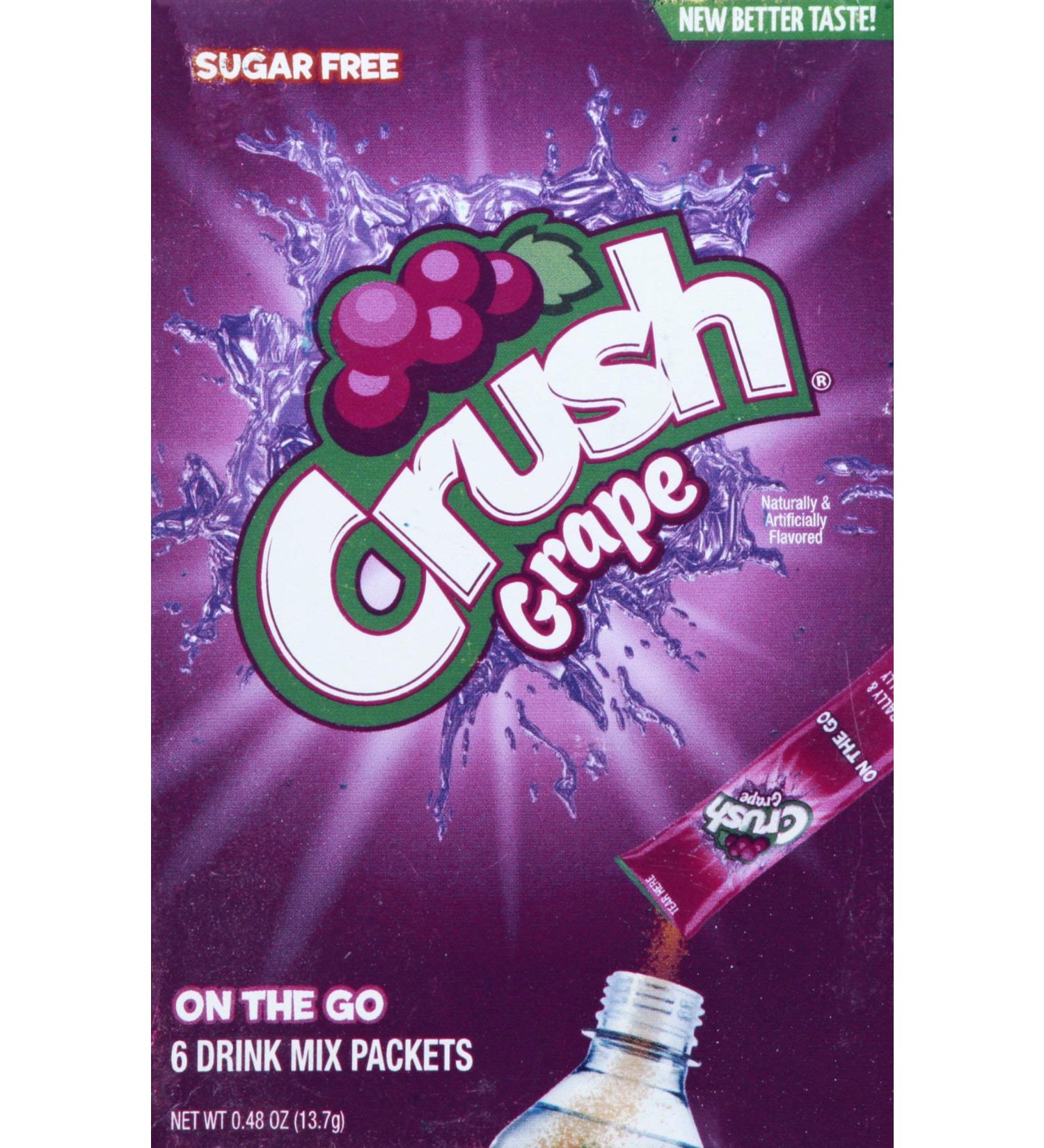 Crush Singles to Go Drink Mix Grape 6 Count (Pack of 12) by Crush - Buy Online on GoSupps.com