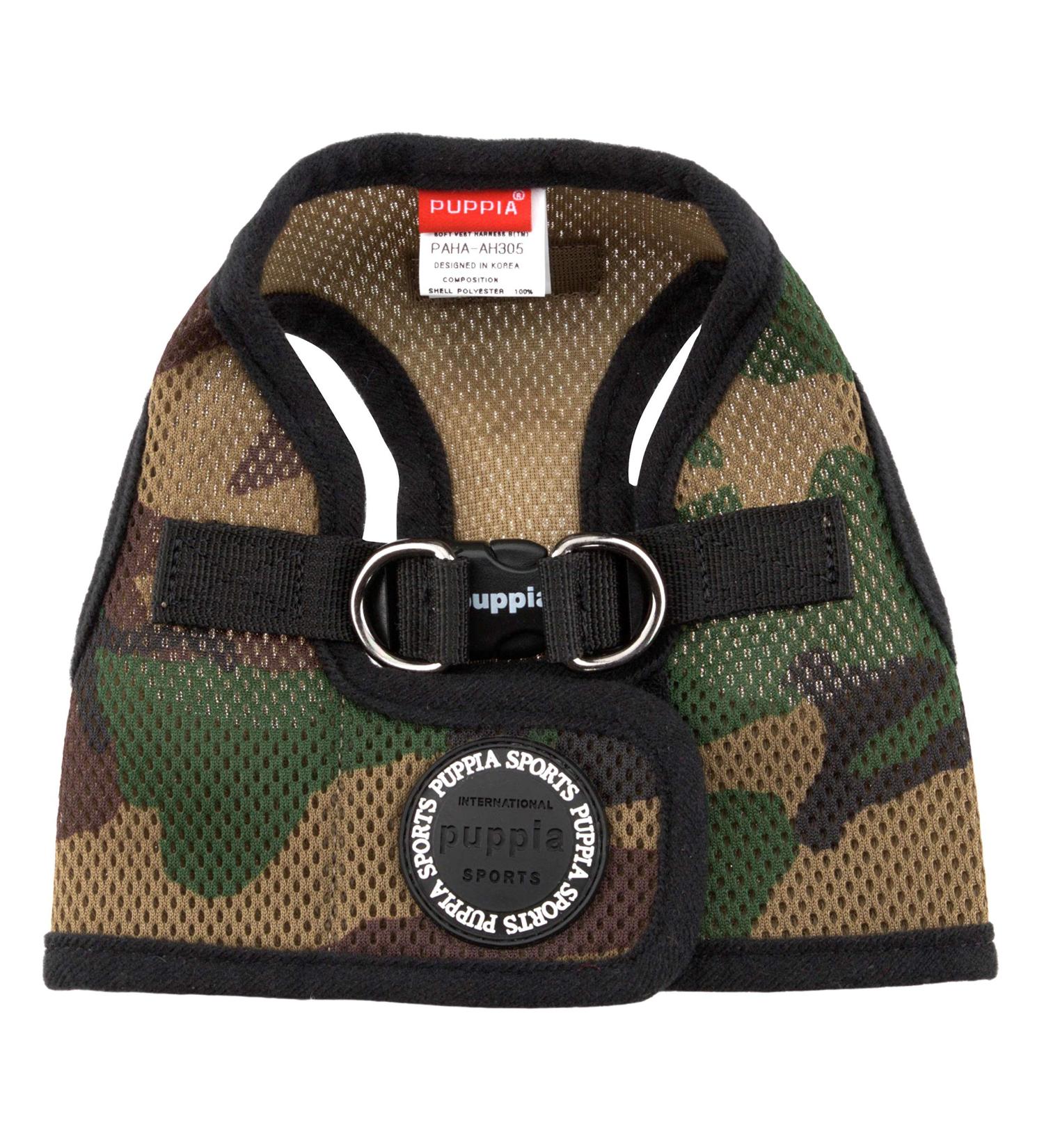 Puppia S Camo Dog Harness/Vest - Comfortable & Stylish Pet Gear for Small Dogs | International Shipping Available - Buy Online on GoSupps.com
