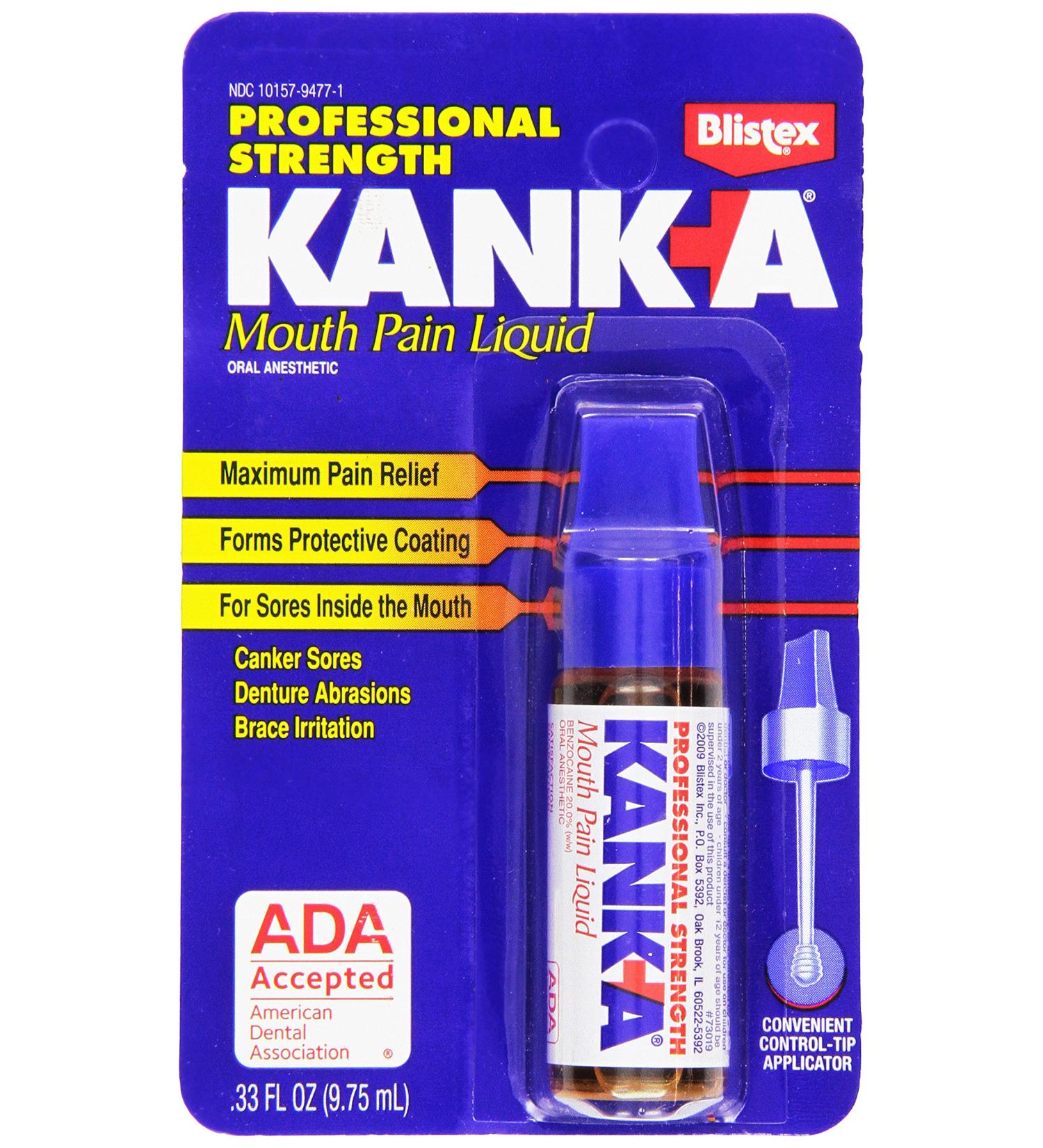Blistex Kanka Mouth Pain Liquid Professional Strength 0.33 oz - Fast Relief for Oral Discomfort - Buy Online on GoSupps.com