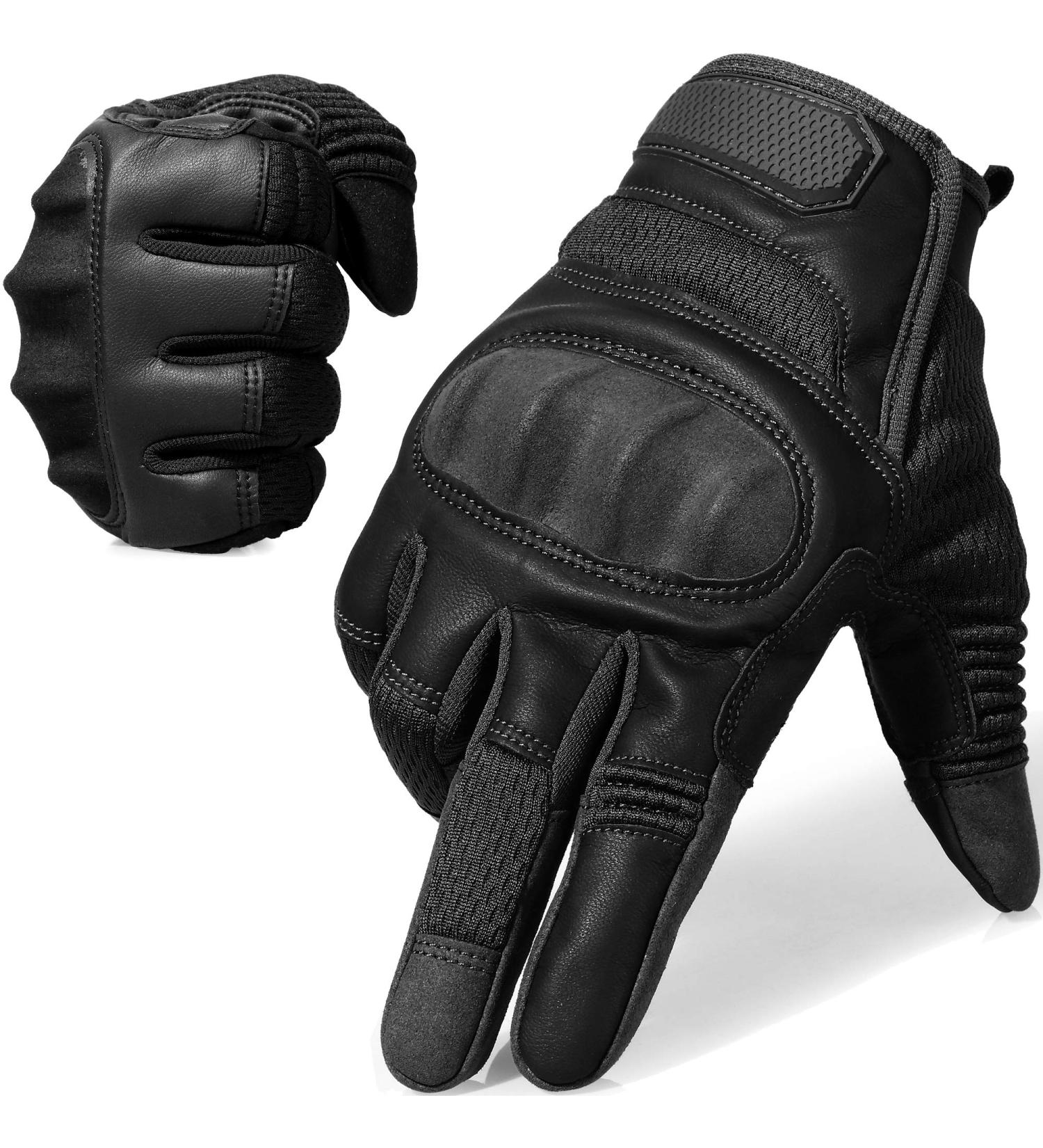AXBXCX Touch Screen Full Finger Gloves - Black Large | For Motorcycles, Cycling, ATV, Camping, Climbing, Hiking, Work | Men & Women - Outdoor Sports - Buy Online on GoSupps.com