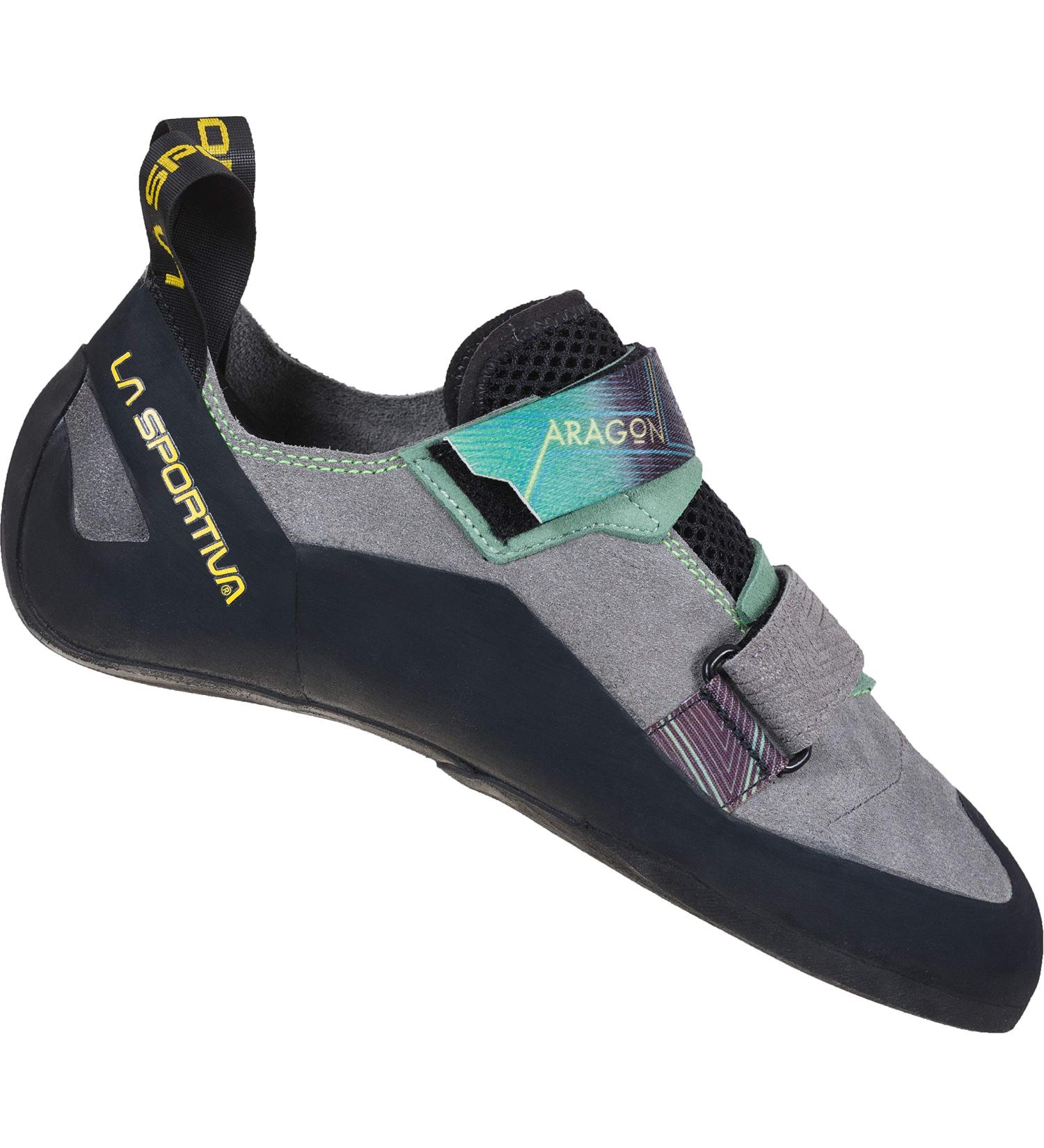 La Sportiva Men's Aragon Rock Climbing Shoes 12 - Slate/Jasmine Green - Buy Online on GoSupps.com