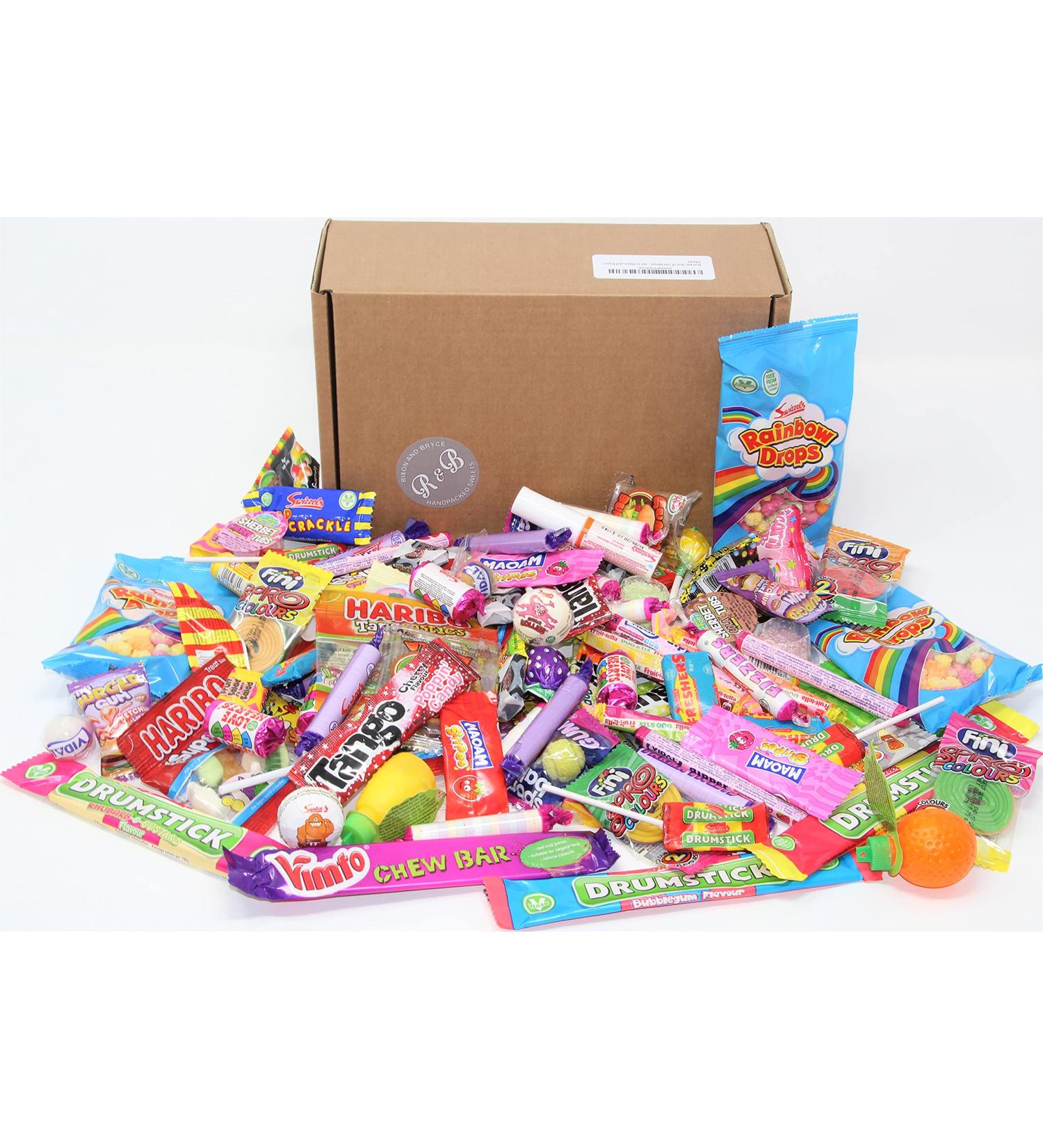 Bumper box of mixed childrens sweets. Ideal for wedding favours pinata party bags cinema trips or movie nights (or just eat them yourself)! This box exclusive to Rixon and Bryce.. - Buy Online on GoSupps.com