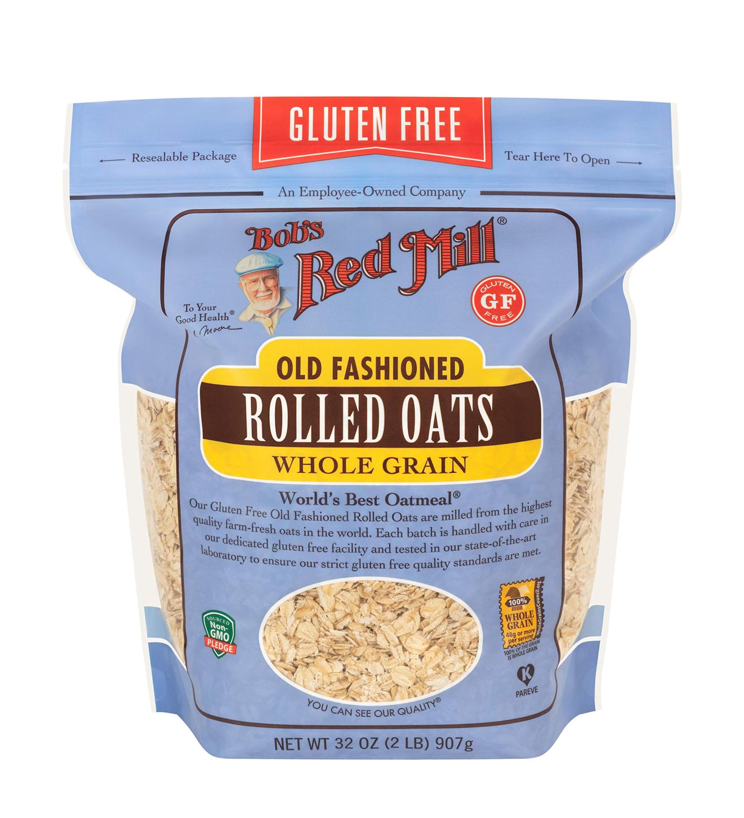 Bob's Red Mill Gluten Free Old Fashioned Rolled Oats - 32 oz Whole Grain - Buy Online on GoSupps.com