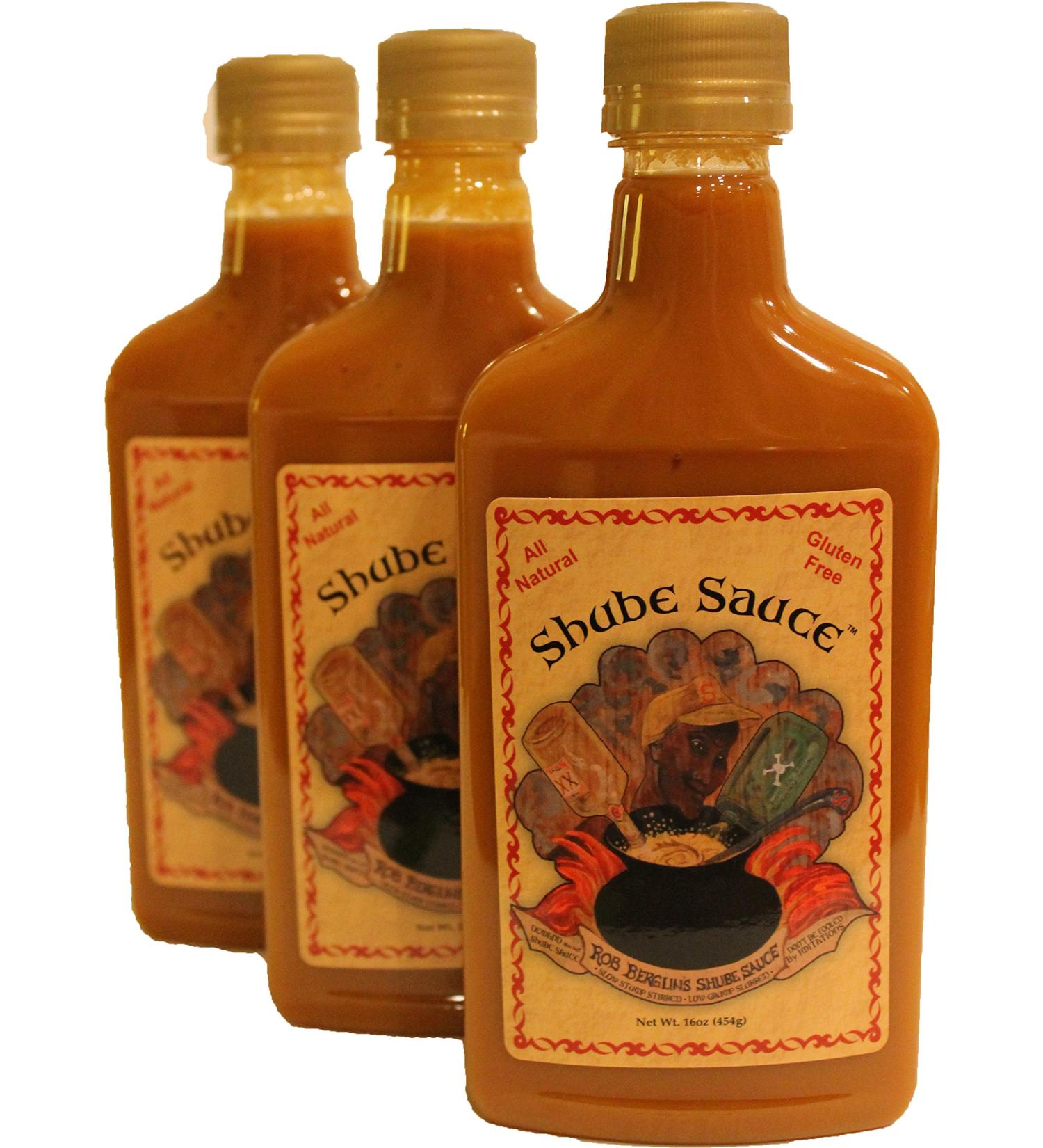 Rob Berglin's Shube Sauce 13oz Bottles 3-Pack - Spicy and Flavorful Hot Sauce Set - Buy Online on GoSupps.com