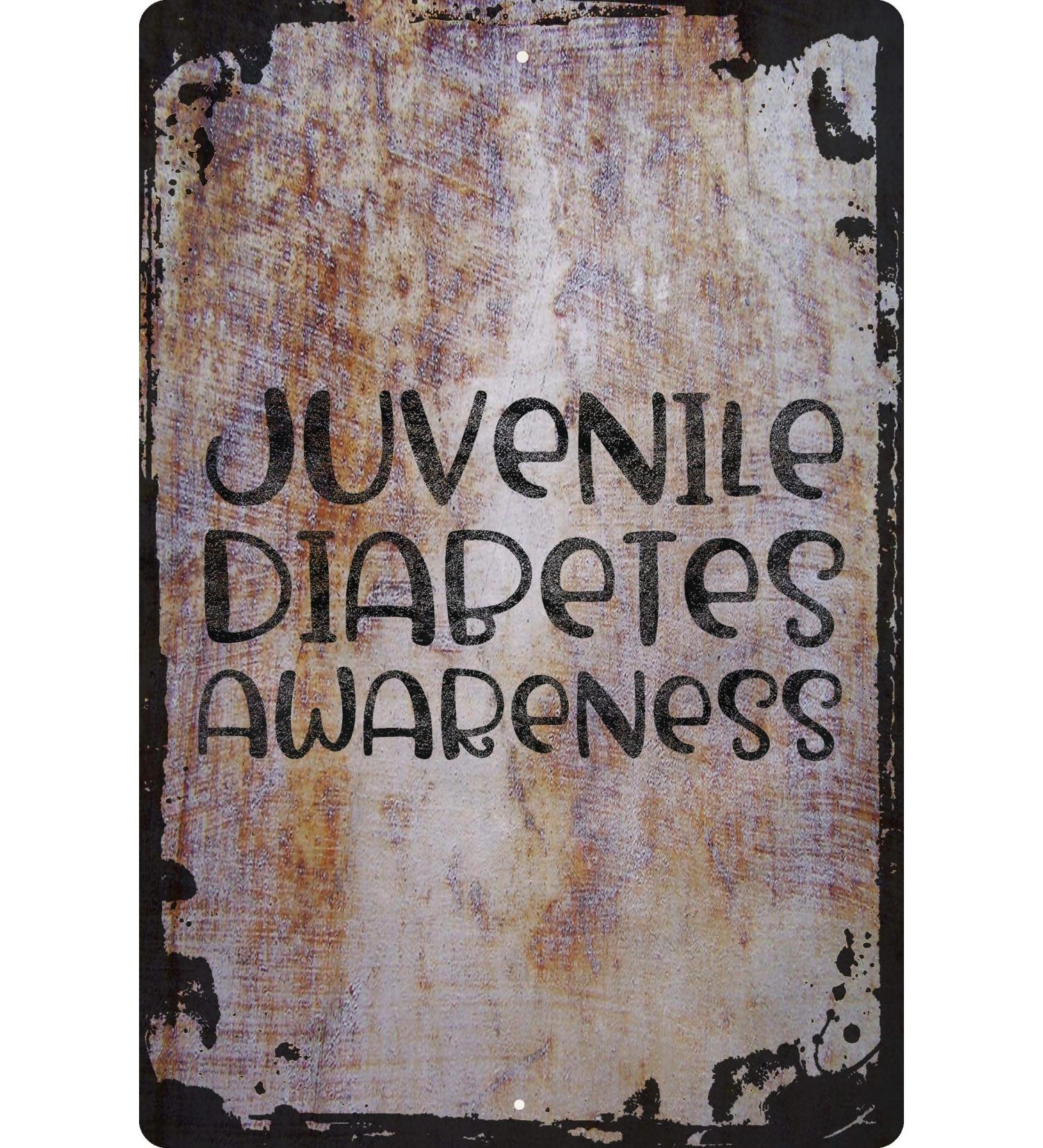 Juvenile diabetes awareness type 1 health insulin Beige Wall Art Decor Funny Gift 12 x 18 Inch