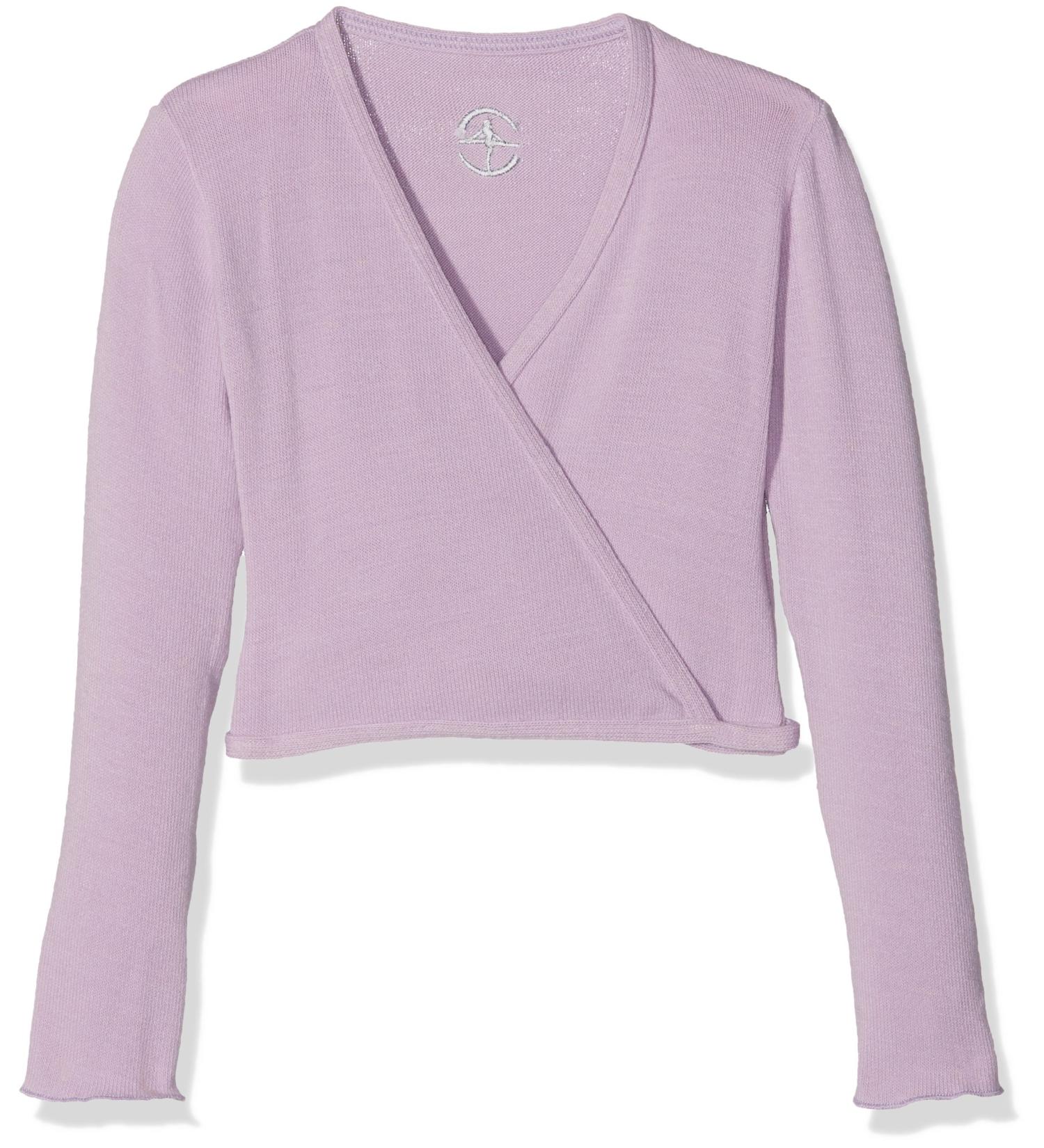 Wear Moi Carmen Girls Knitted WRAP Sweater Lilac 4-6