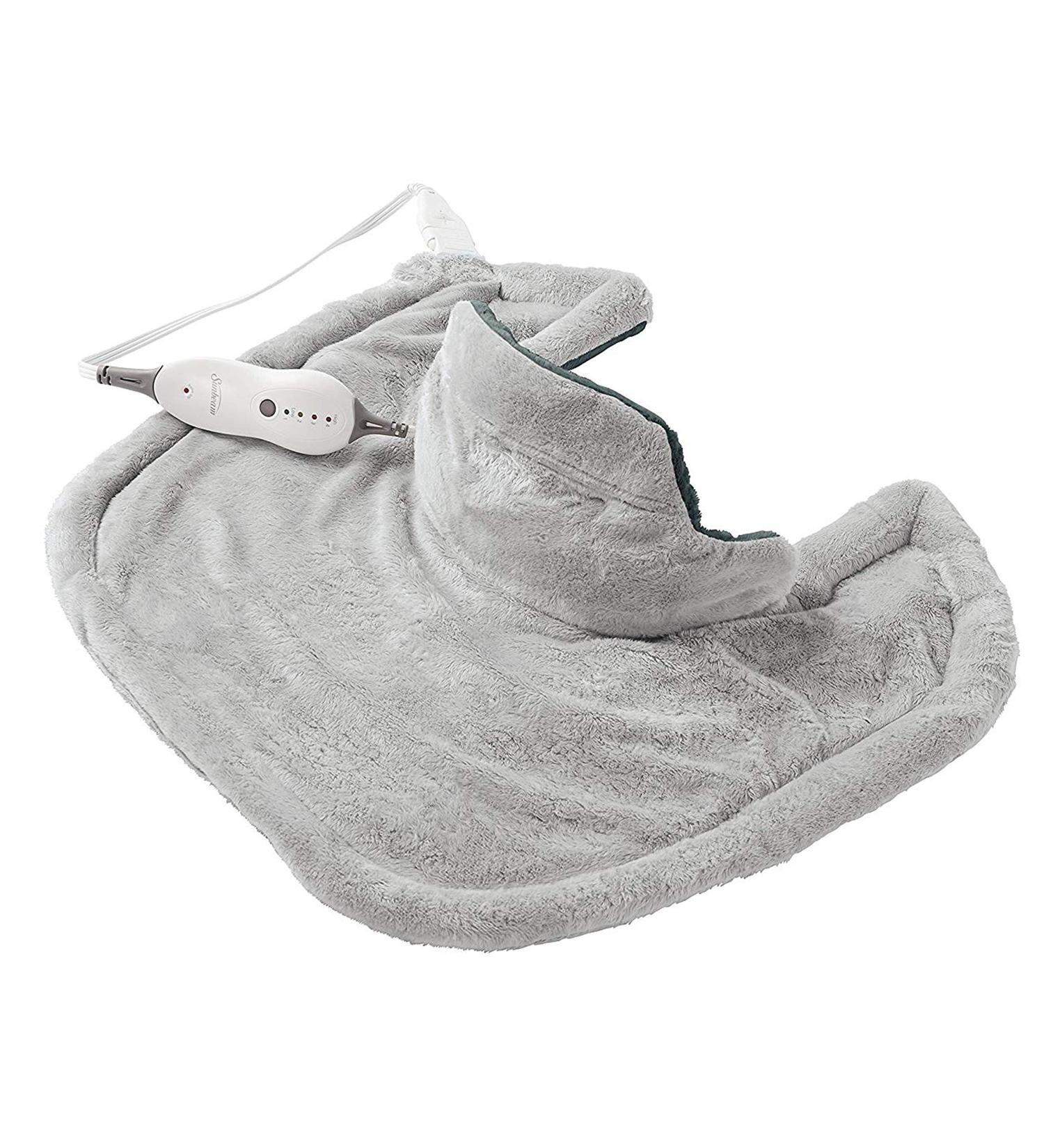 Sunbeam Neck & Shoulder Heating Pad - Auto Shut Off, Moist Heat Option - 22x19 Grey - Buy Online on GoSupps.com