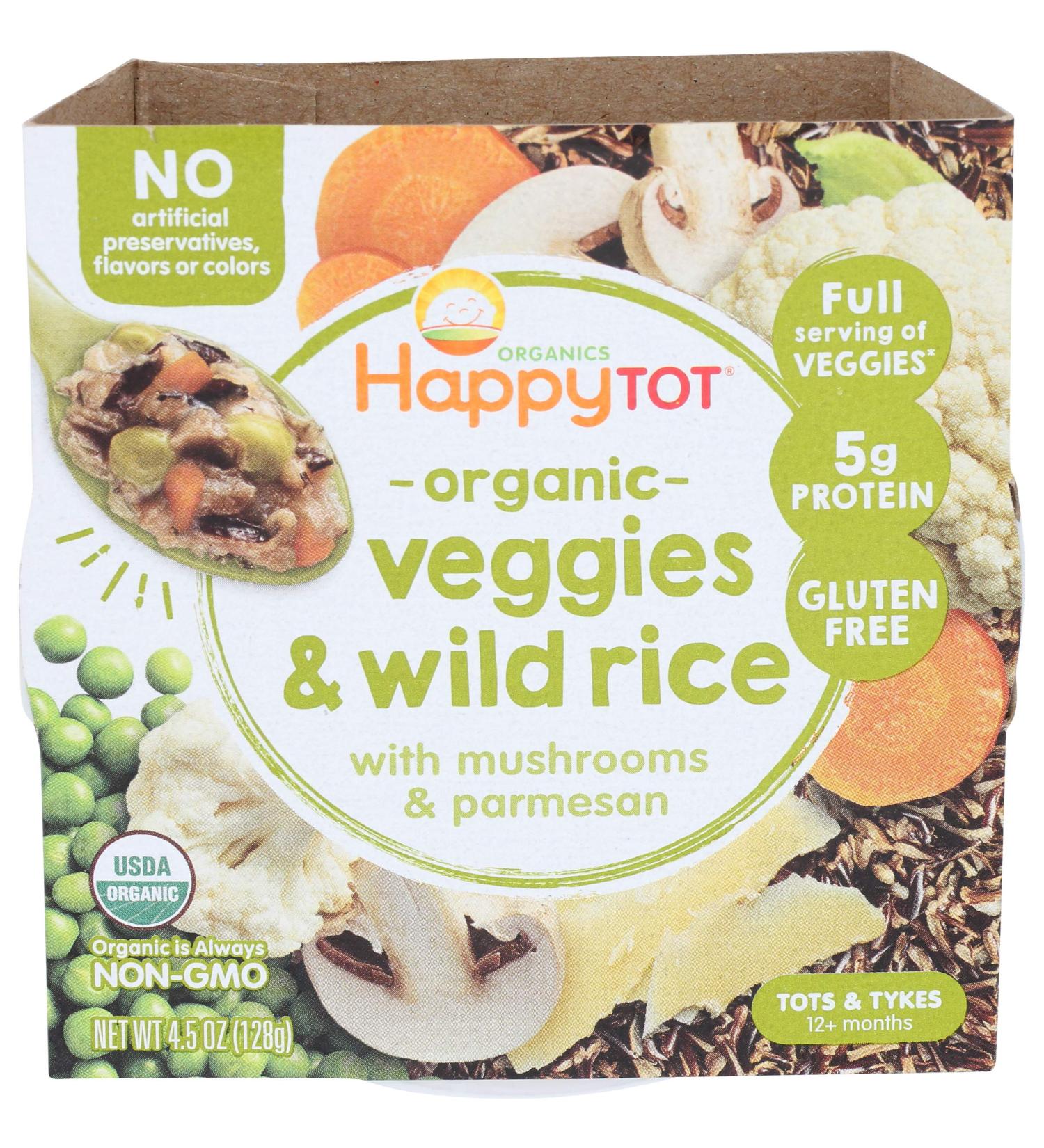 Happy Family Organics Happy Tot Organic Veggies & Wild Rice 12+ Months - 4.5 oz - Buy Online on GoSupps.com