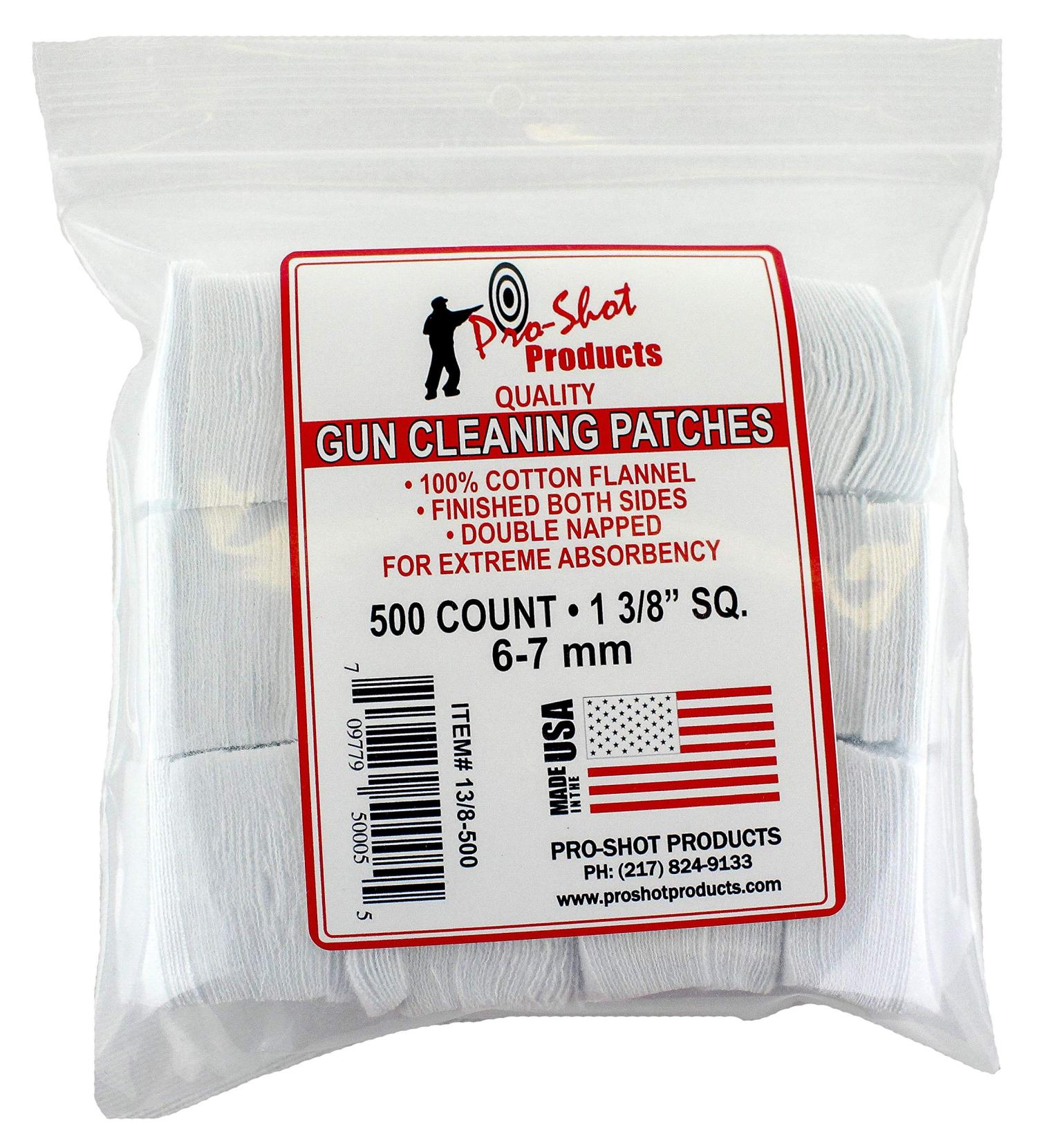 Pro Shot Products 1 3/8" sq Patch 500 CT. 6-7mm, White