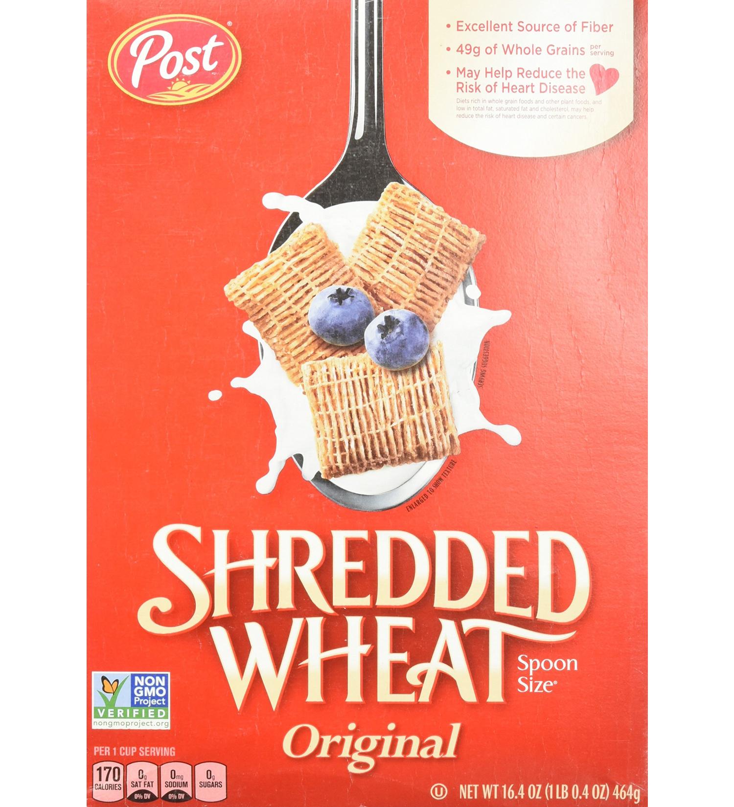 Post Shredded Wheat Cereal 16.4 oz - The Original Spoon Size - Buy Online on GoSupps.com