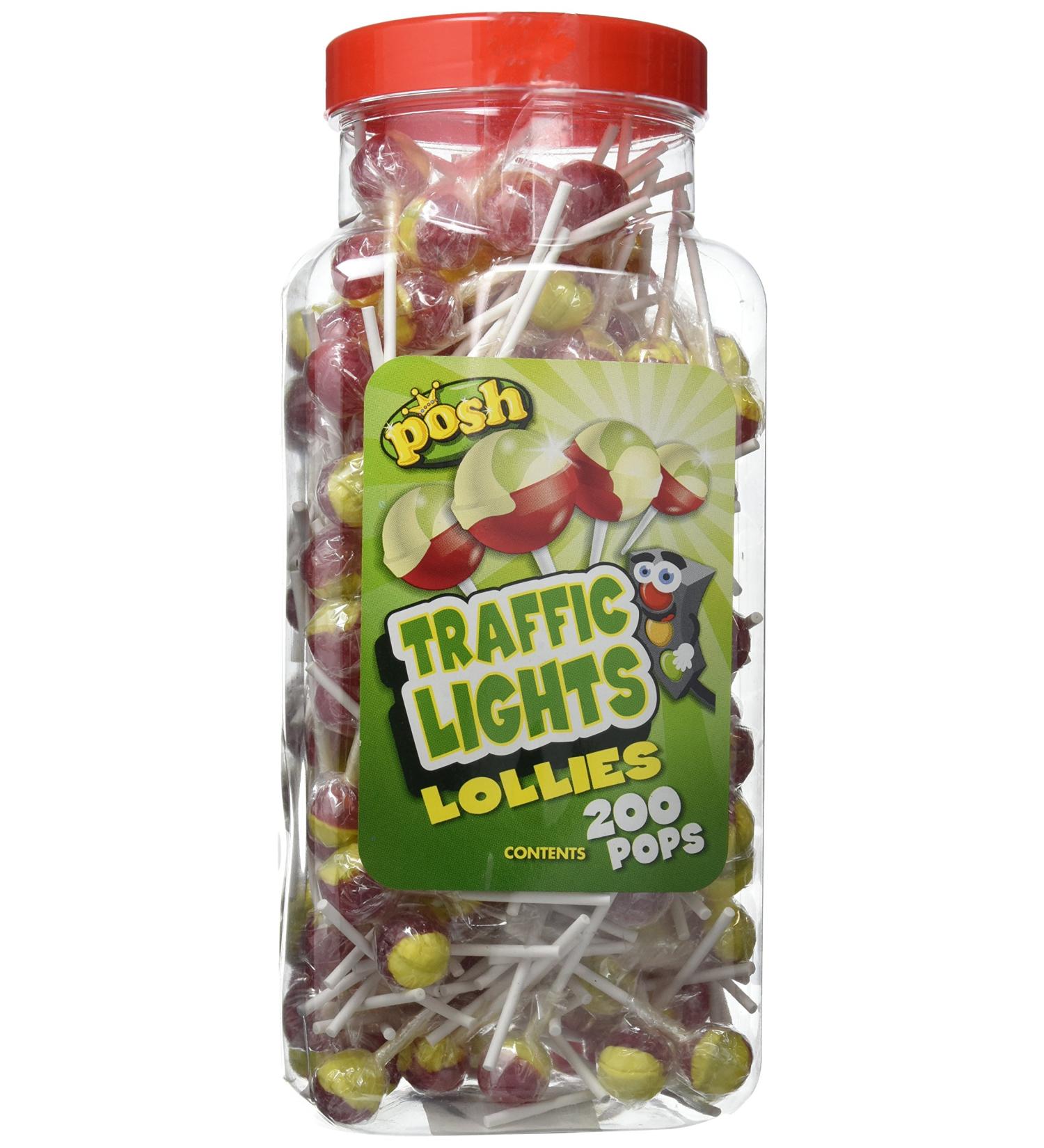 POSH Traffic Light Lollies 200 pops per jar - Buy Online on GoSupps.com