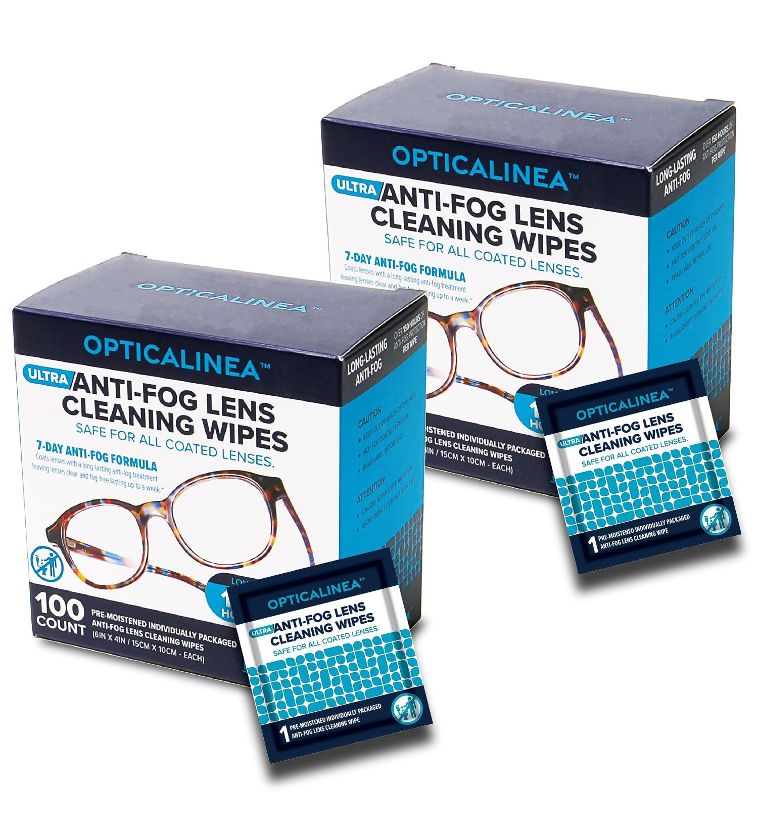 Ultra Anti-Fog Lens Cleaning Wipes - Pre-Moistened for Eyeglasses Sunglasses Screens & More | 200 Count (2 PACK) - Best International Shipping - Buy Online on GoSupps.com