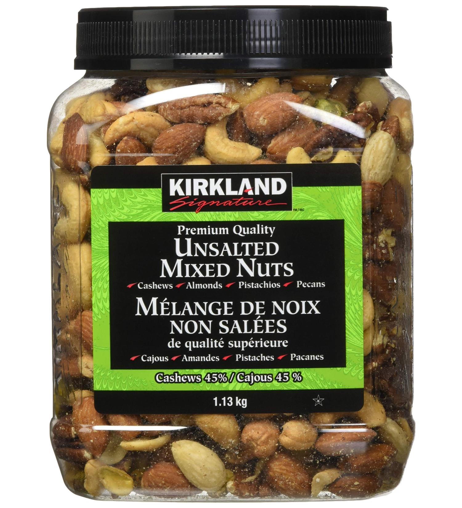 Kirkland Signature Extra Fancy Unsalted Mixed Nuts 2.5 LB - Premium Quality Nuts Mix - Buy Online on GoSupps.com