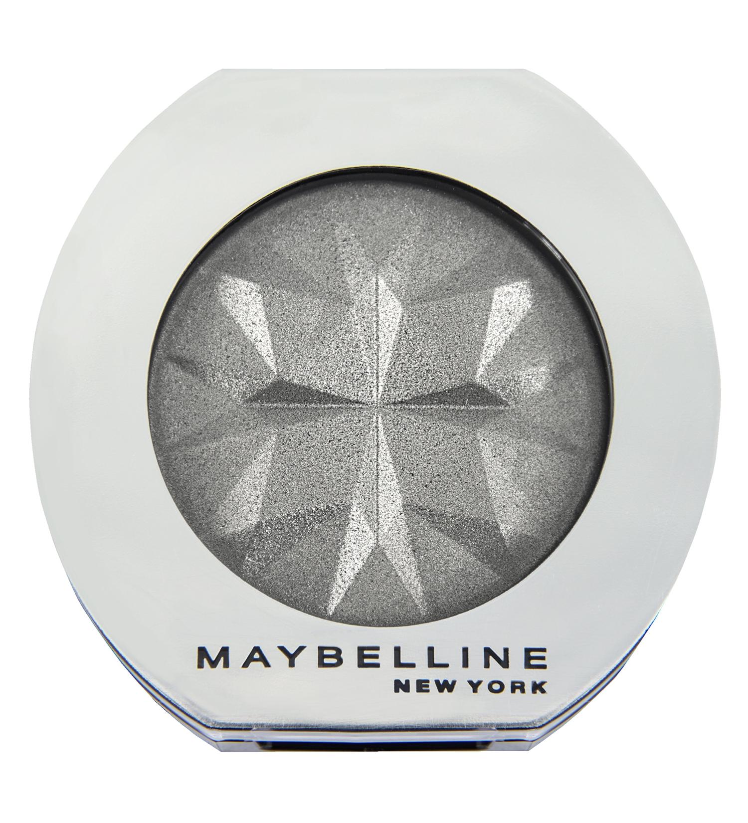 Maybelline New York Color Show Mono Eyeshadow Silver Oyster 38 - Metallic Silver Finish Intense Coverage 3g - Best Makeup for Bright Looks - Buy Online on GoSupps.com