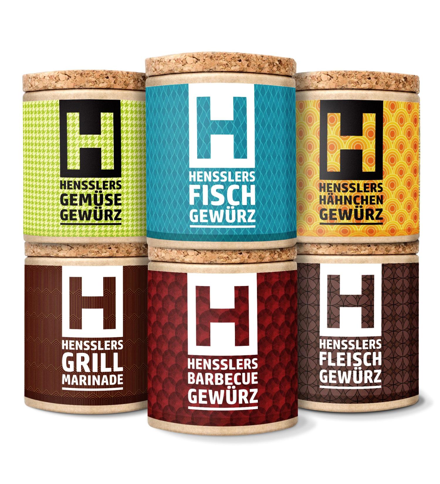 Henssler's 6 Series BBQ Set - Premium Spice Blends for Meat Fish Chicken & Vegetables | Ideal for Grilling Roasting & Marinating | 50g - Buy Online on GoSupps.com