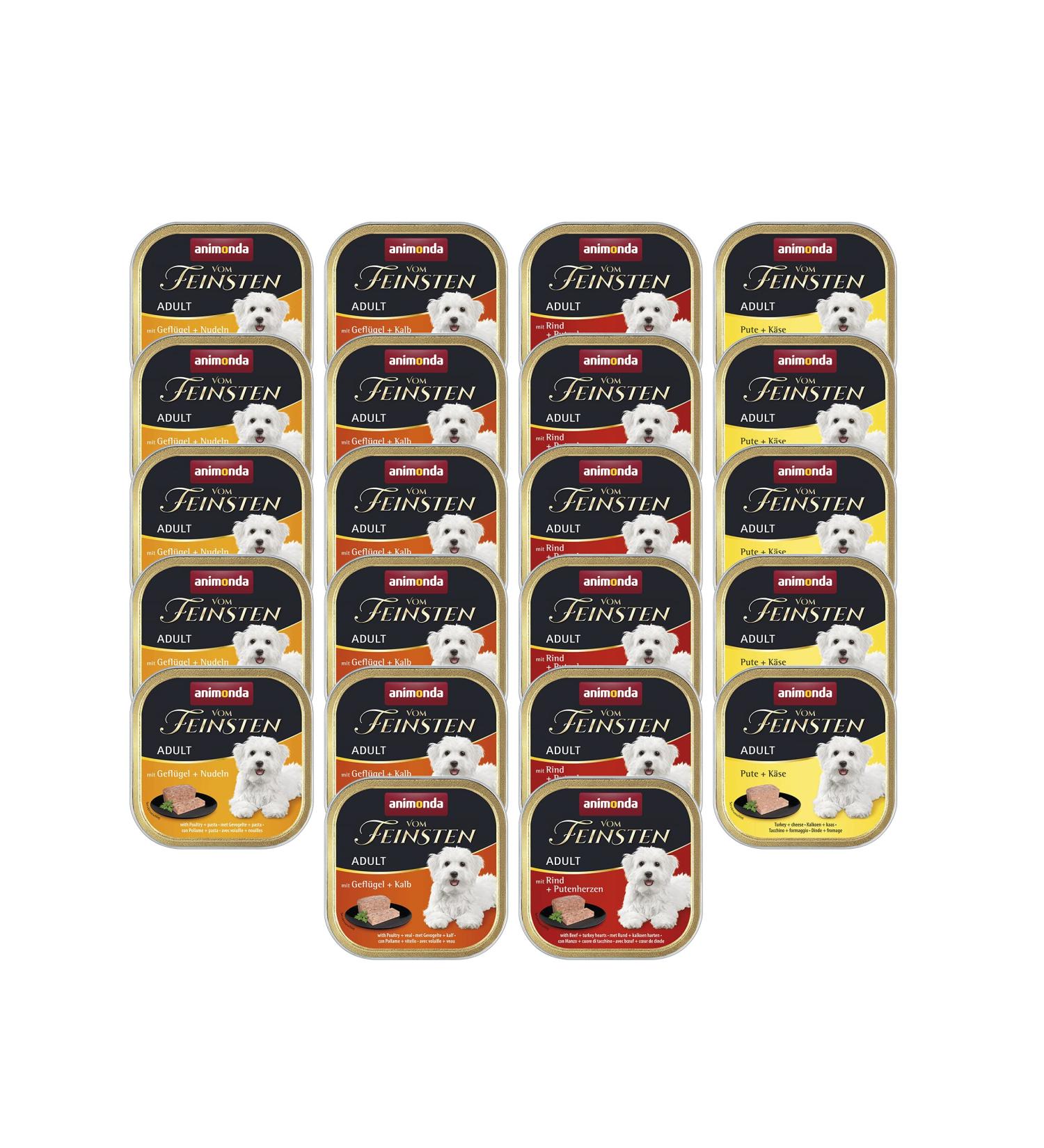 Animonda of the finest adult dog food wet food for adult dogs gourmet diversity 22 x 150 g gourmet variety 150 g (22 pack)