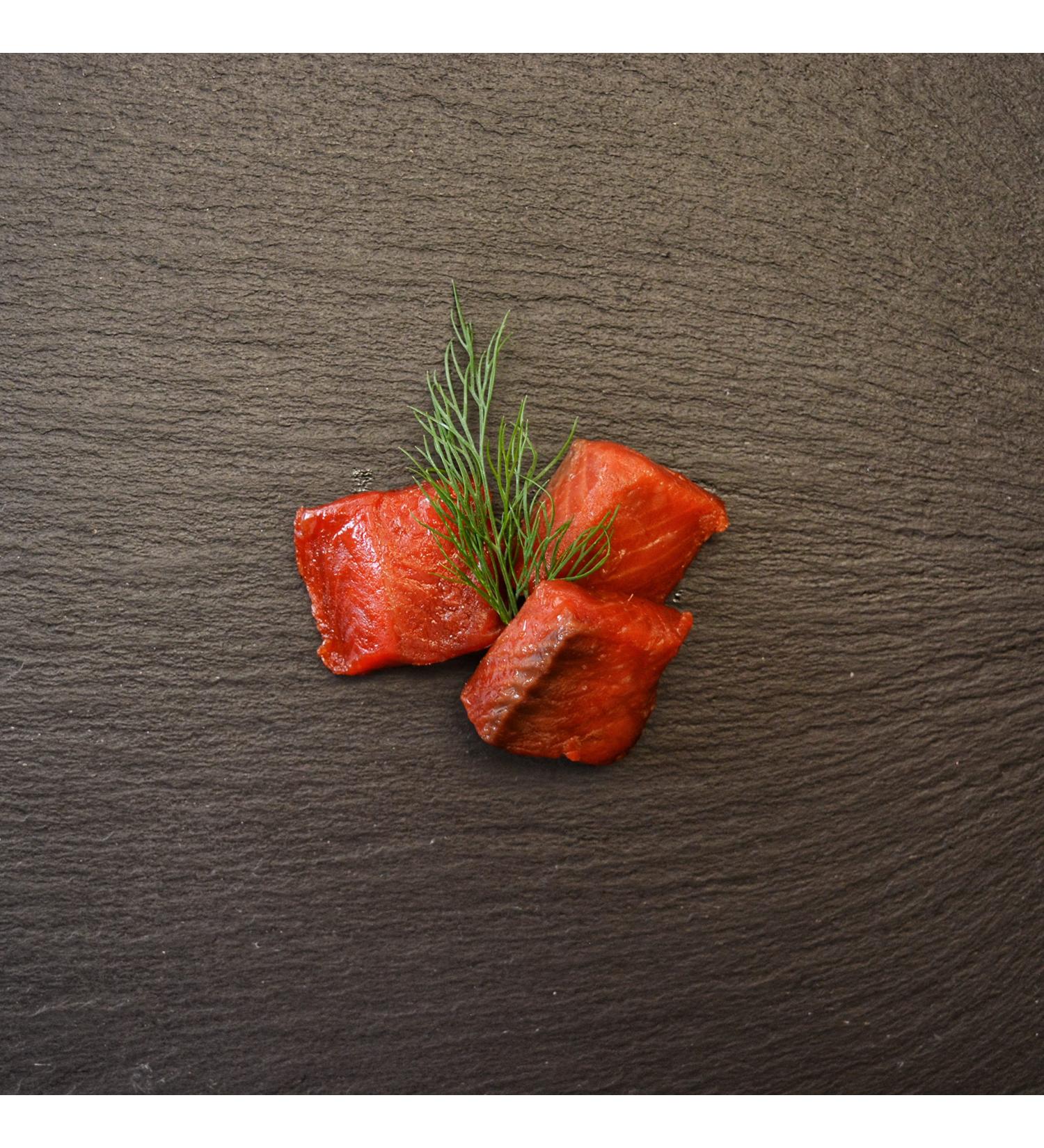 Wild Caught Canadian Maple Hot Smoked Wild Sockeye Salmon Nuggets (1 Lbs) 454.0 g (Pack of 1) - Buy Online on GoSupps.com