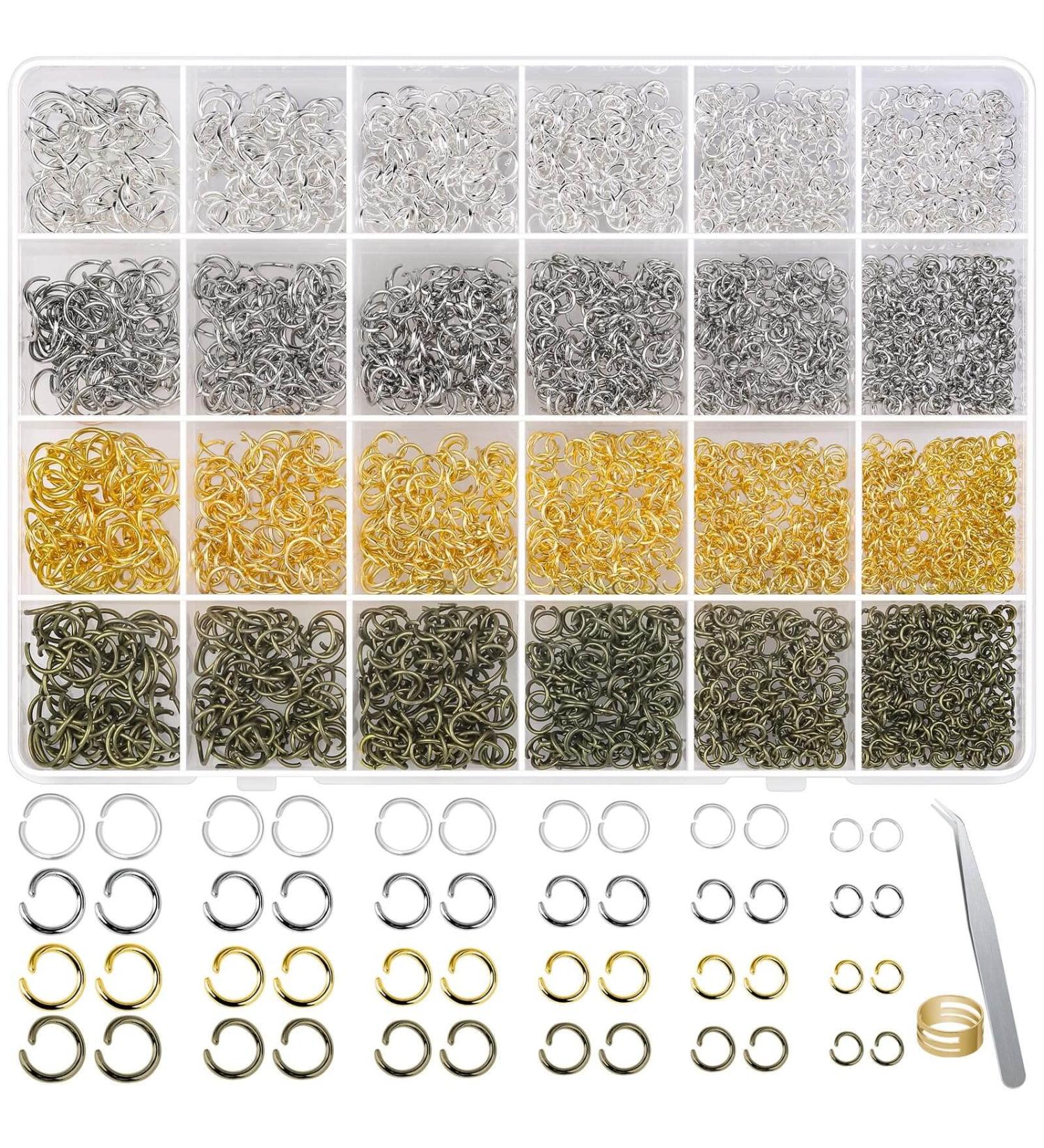 2840 Pieces Shynek Open Jump Rings for Jewelry Making - Assorted Sizes for Crafts, Keychains - Jewelry Making Supplies - Buy Online on GoSupps.com