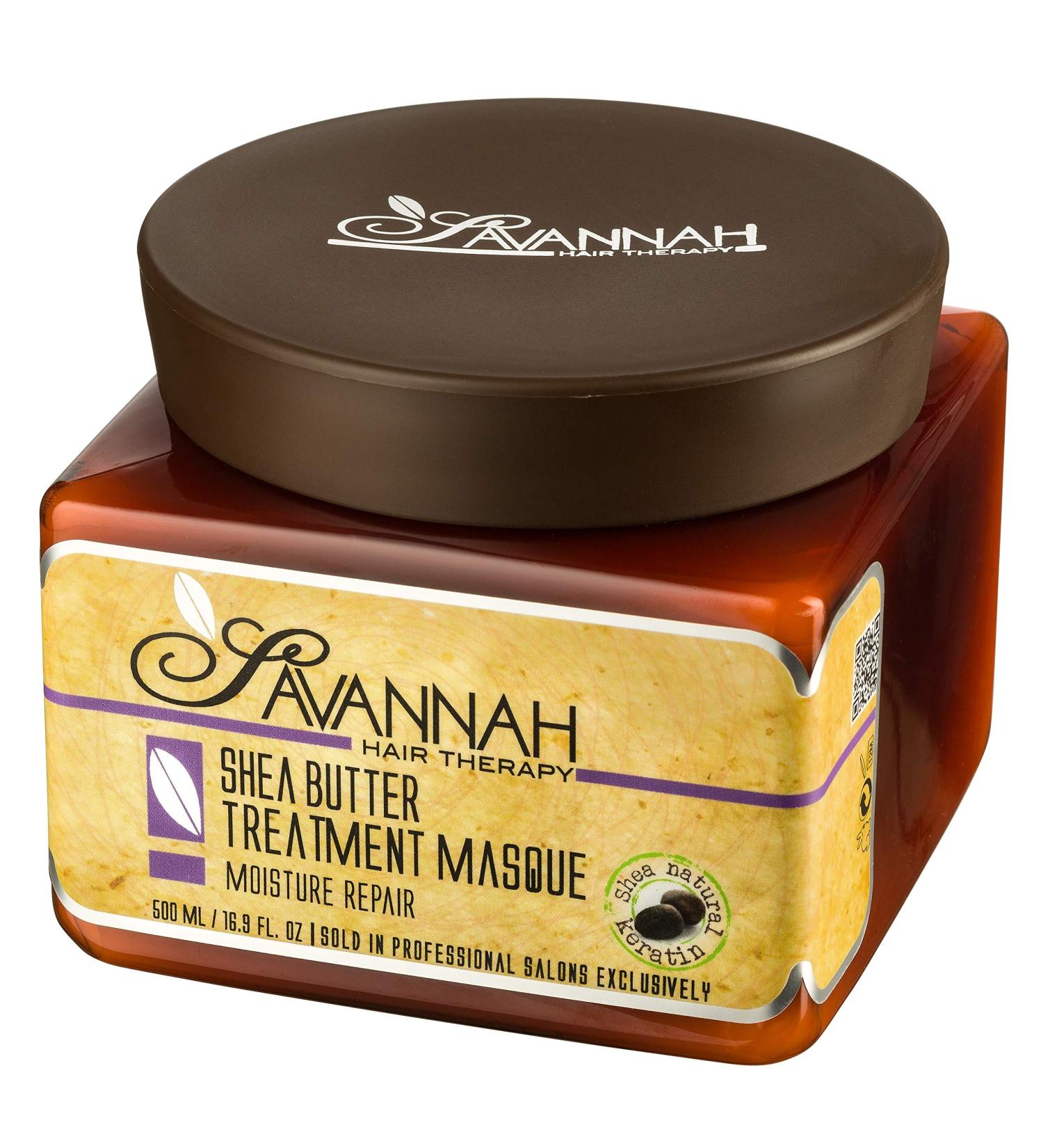 Savannah Hair Therapy Deep Conditioning Hair Mask with Shea Butter - 16.9oz | Sulfate-Free Keratin Treatment for Dry, Damaged Hair Growth | Enriched with Vitamin B6 | Moisture Repair Collection - Buy Online on GoSupps.com