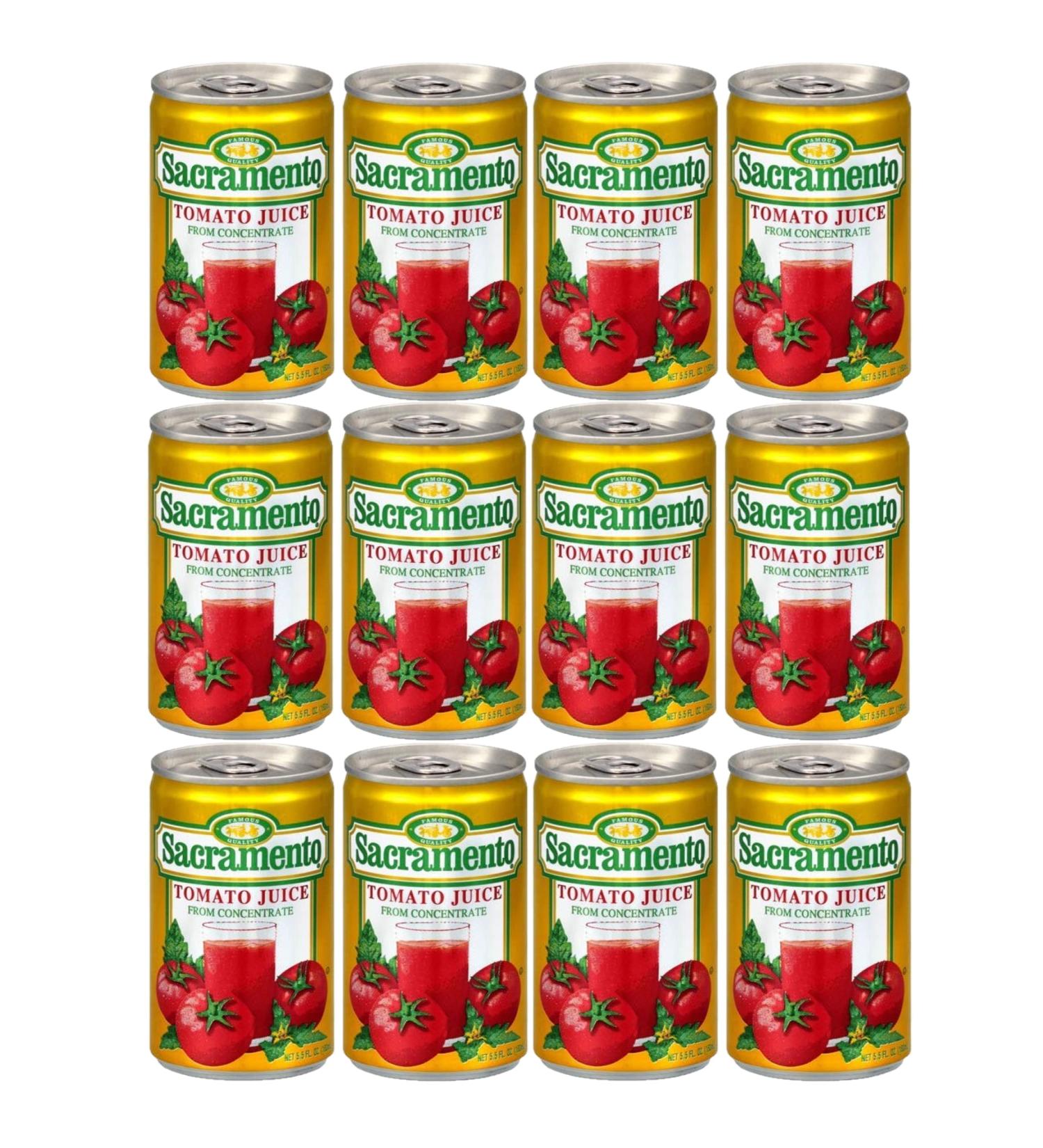 12-Pack Sacramento Brand 5.5oz Tomato Juice Cocktail Cans - Buy Online on GoSupps.com