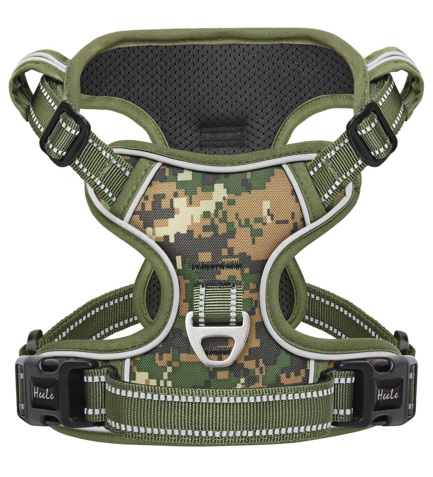 Shop Heele Dog Crockery & Camouflage Harness | Adjustable Dishes for Small to Medium Dogs - Reflective & Breathable - Buy Online on GoSupps.com