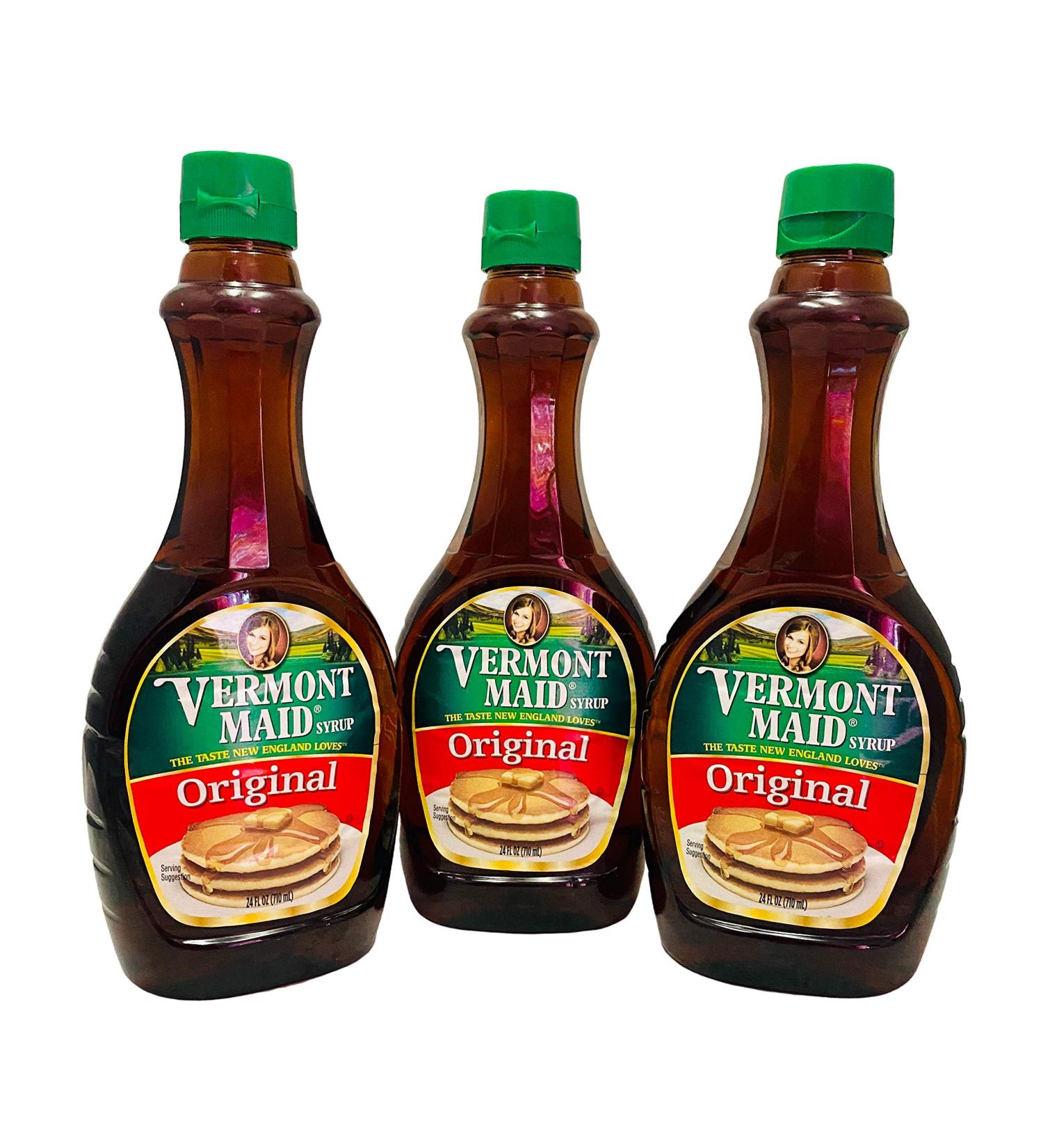 Vermont Maid Original Syrup 24 Fl. Ounce Pack of 3 - Authentic Maple Flavor - Buy Online on GoSupps.com